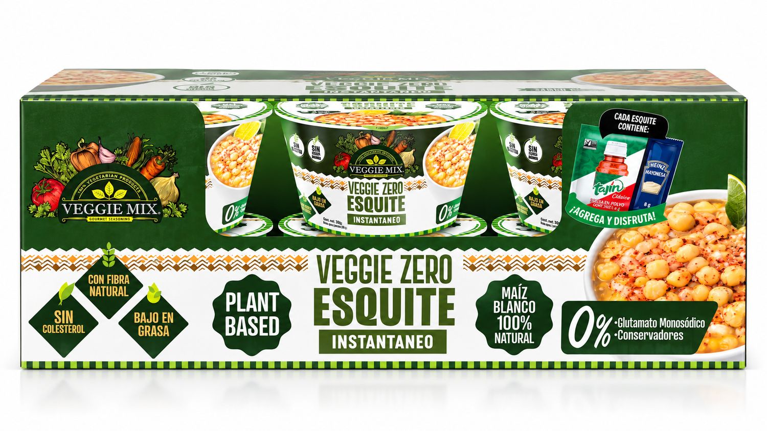 Veggie Zero Esquite Natural - 6 Pack