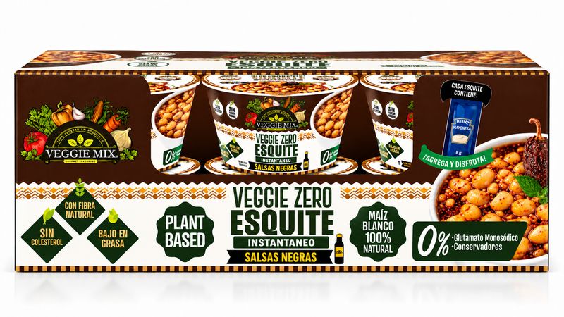 Veggie Zero Esquite Salsas Negras - 6 Pack