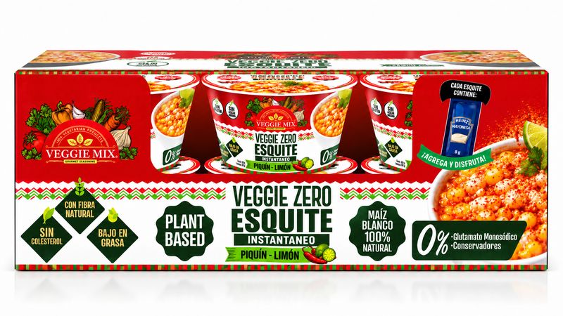 Veggie Zero Esquite Piquin - Limón - 6 Pack