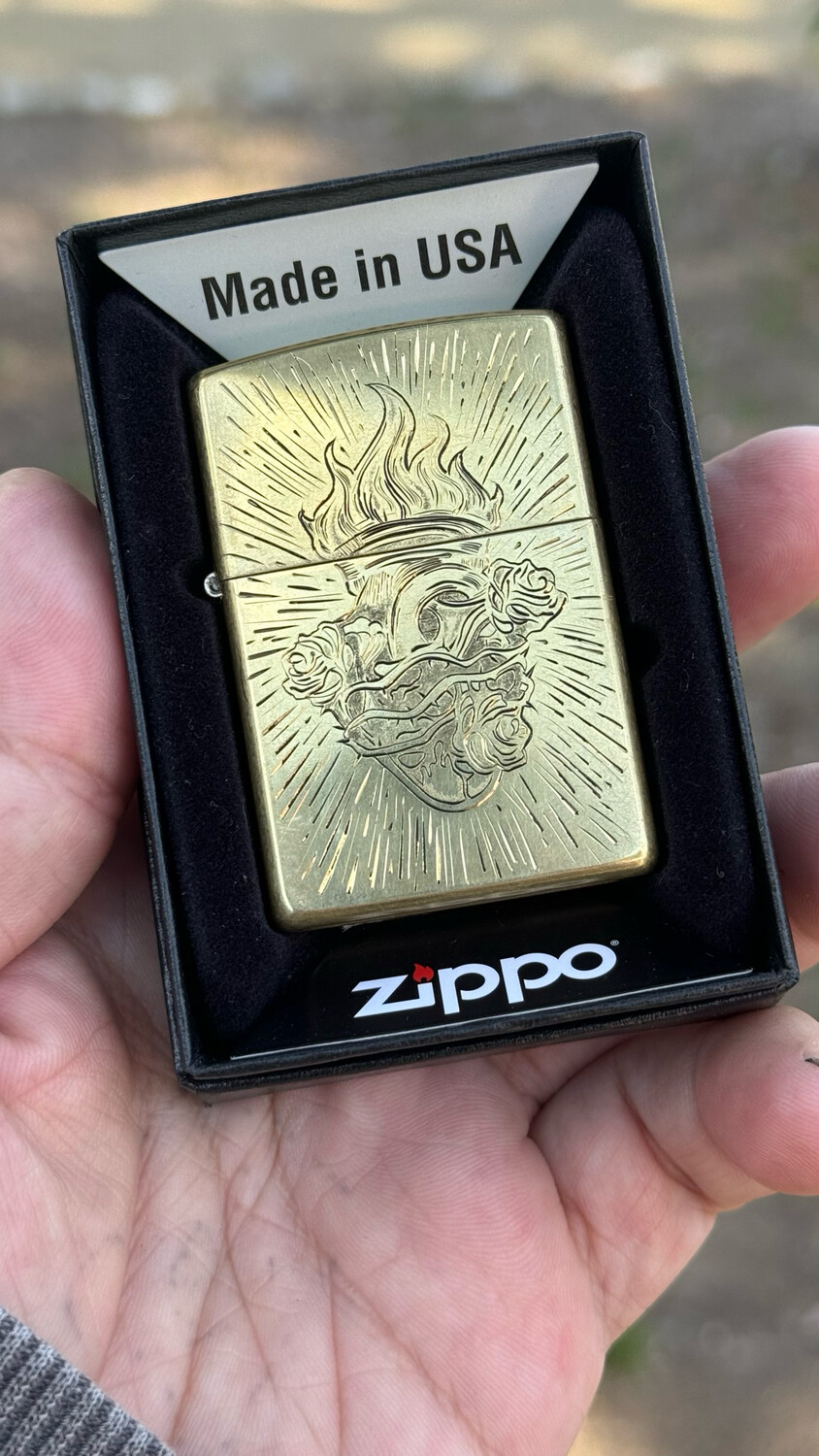 Hand Engraved Zippo Street Lighter