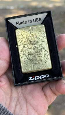 Hand Engraved Zippo Street Lighter
