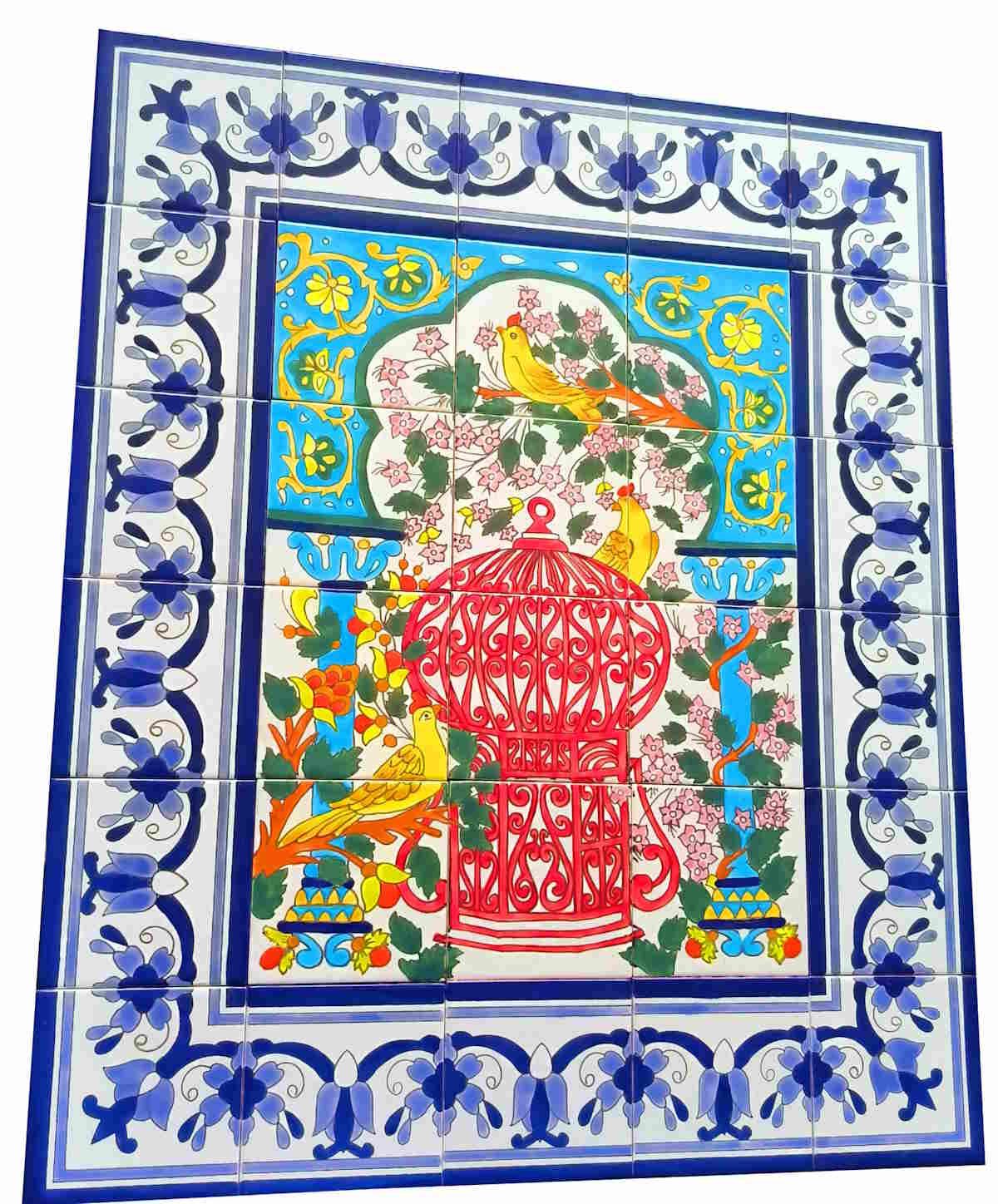 Fliesenbild Palastgarten 75x90 orientalische Fliesen Wandbild