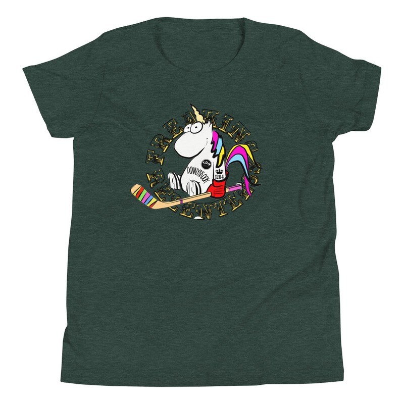 Youth Short Sleeve T-Shirt Hockey “Unique Horn”