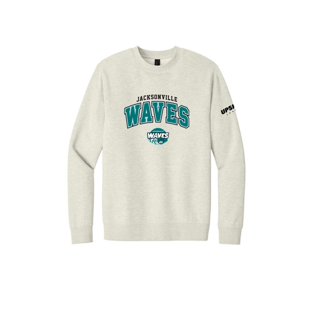 Jax Waves Oatmeal Heather Swish Fleece Crew