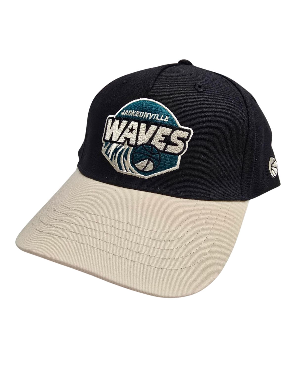 Jacksonville Waves Black Lockup Logo Trucker Hat