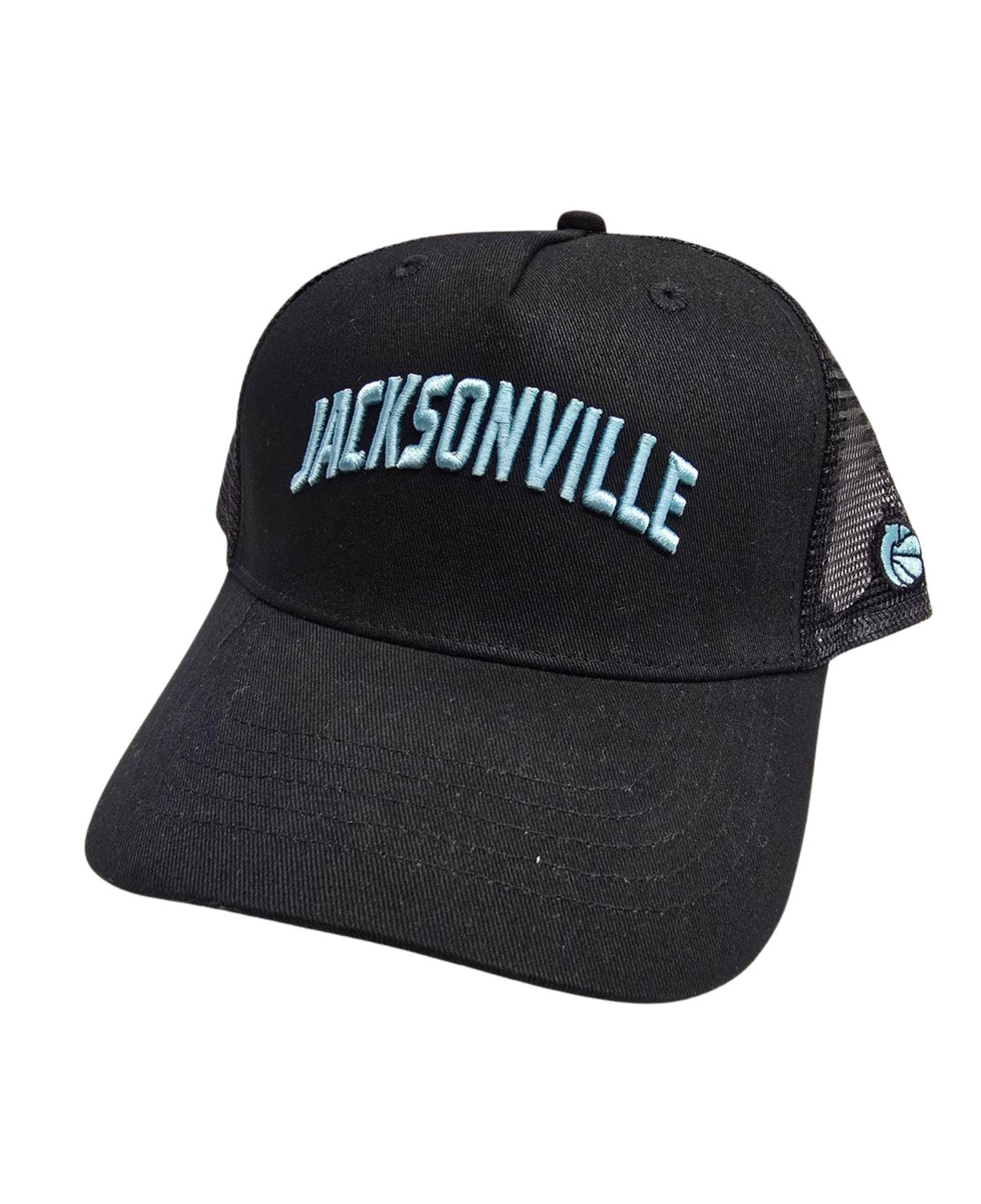 Jax Waves "Jacksonville" Black City Mesh Trucker Hat