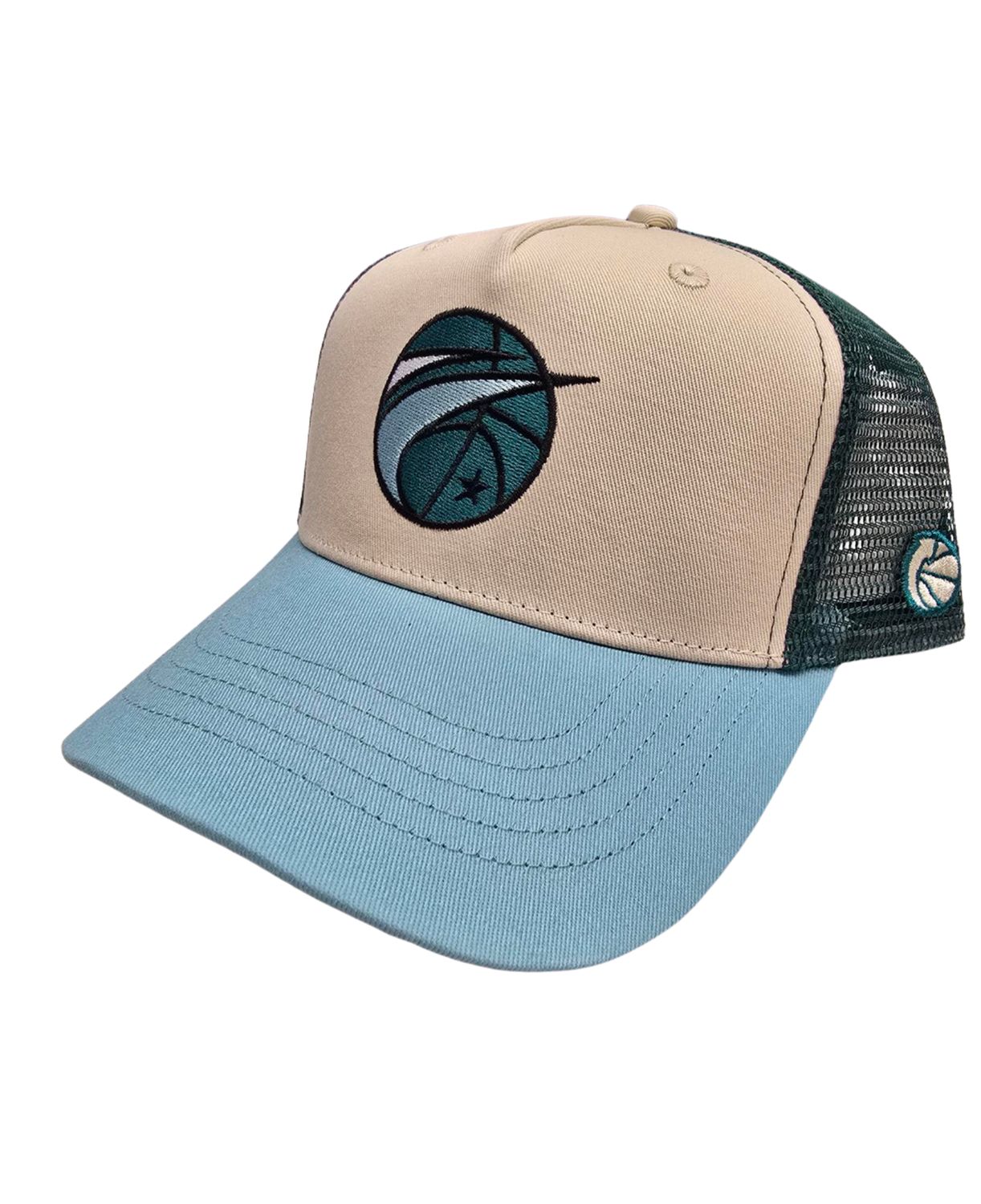 Jacksonville Waves Teal Brandmark Mesh Trucker Hat