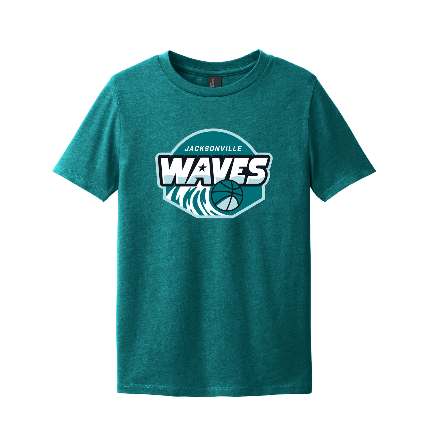 Jacksonville Waves District Teal Triblend Logo Tee