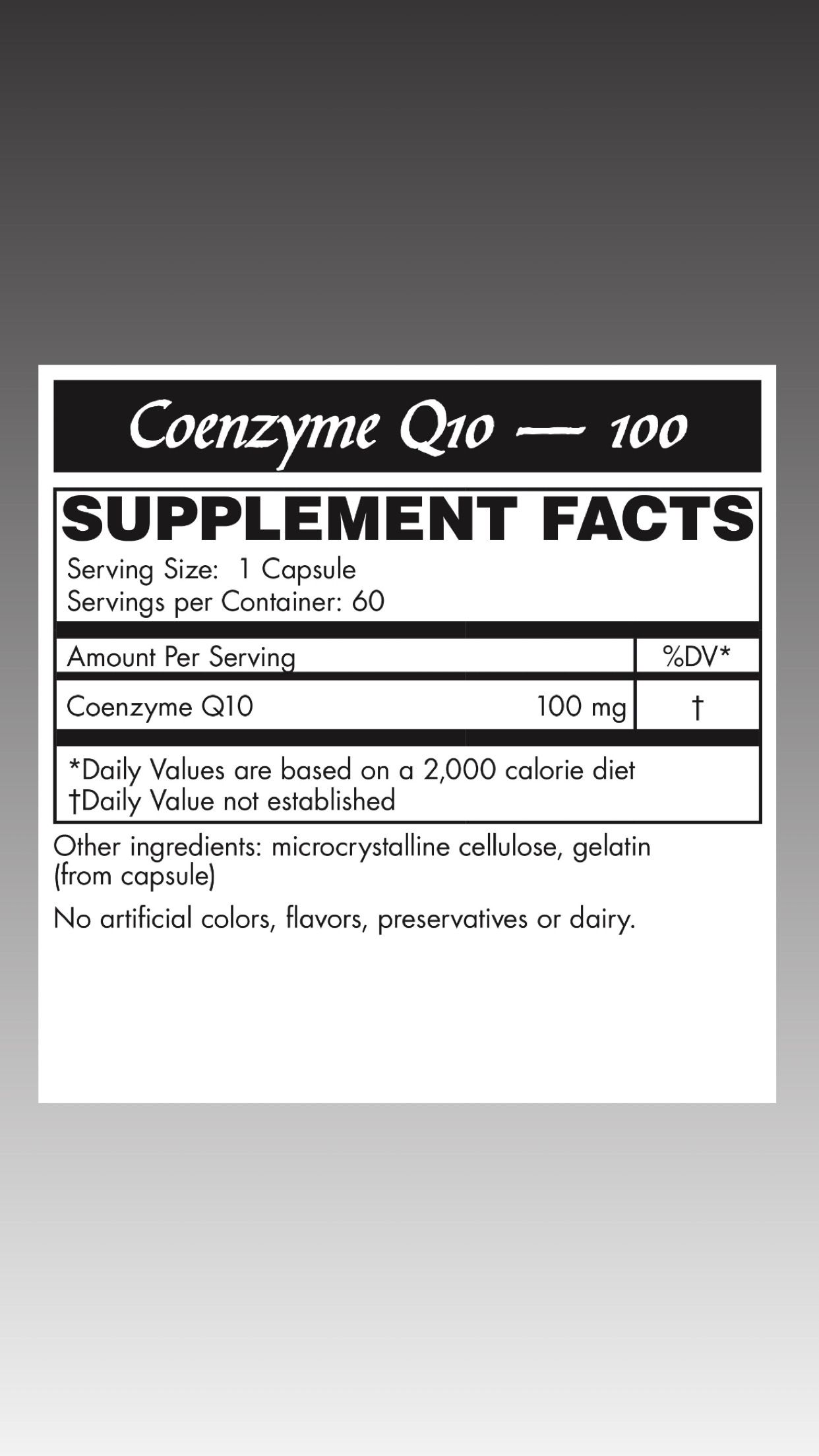 CoQ10 100mg 60 count
