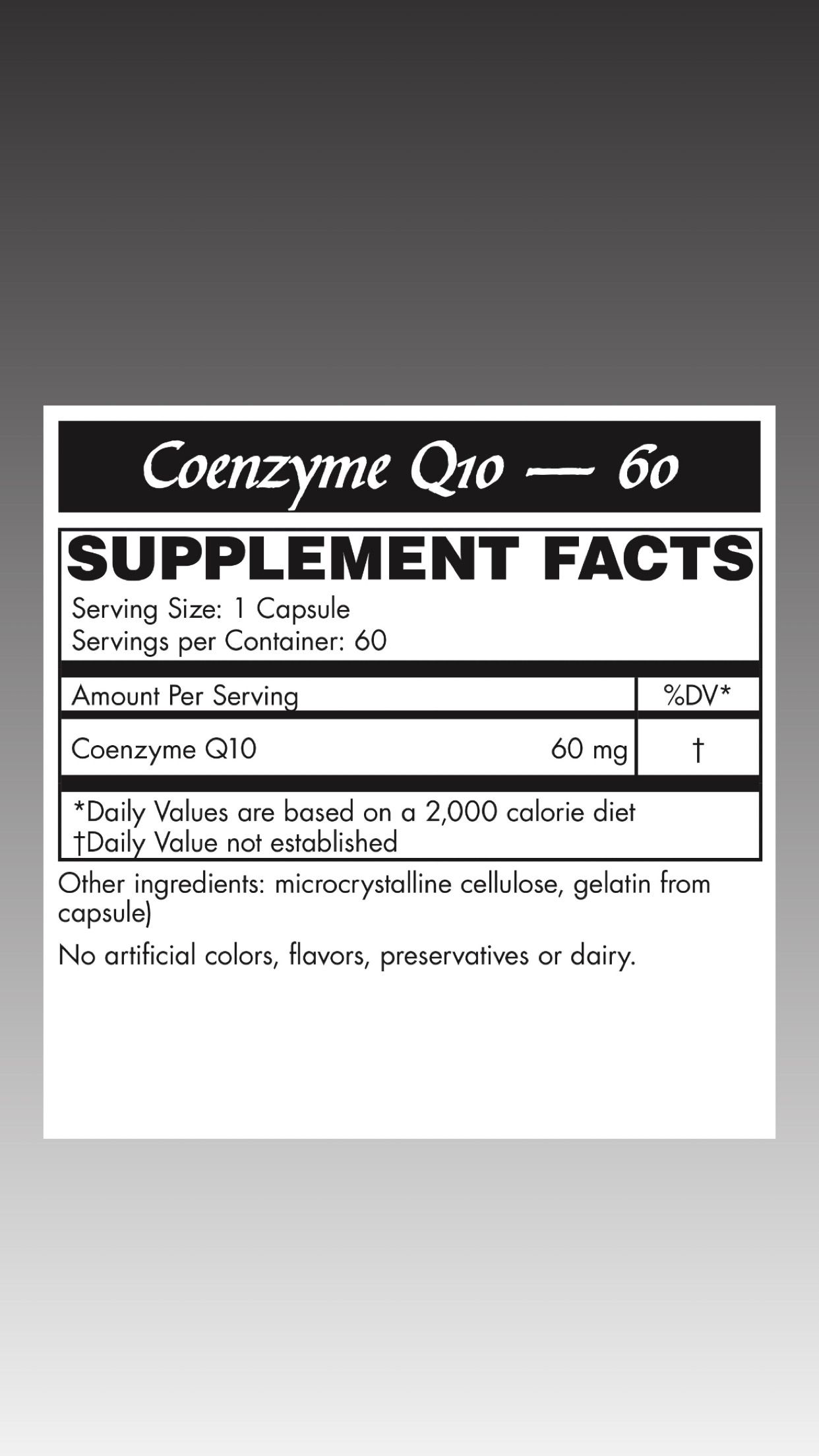 CoQ10 60mg 60 count