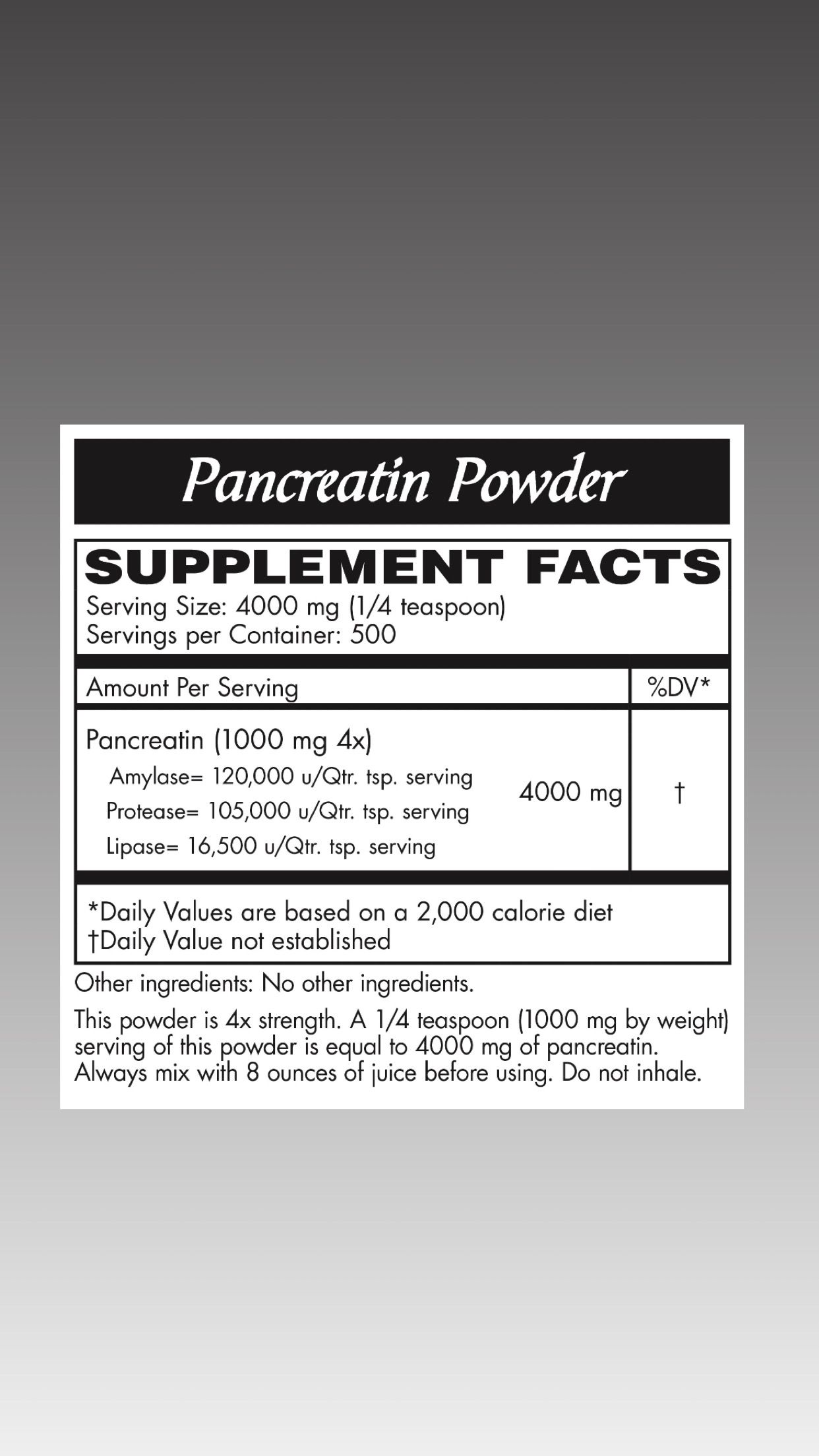 Pancreatin Powder 500 grams
