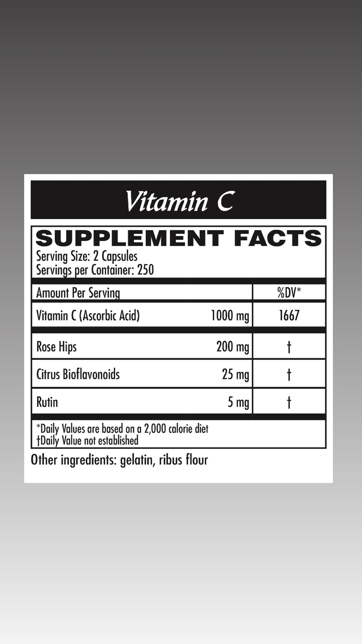 Vitamin C Capsules 500 count