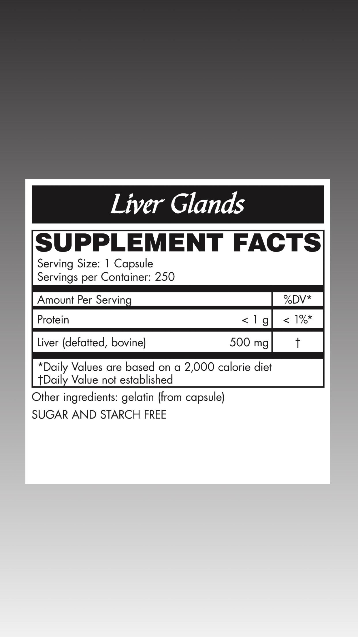 Liver Capsules 250 count