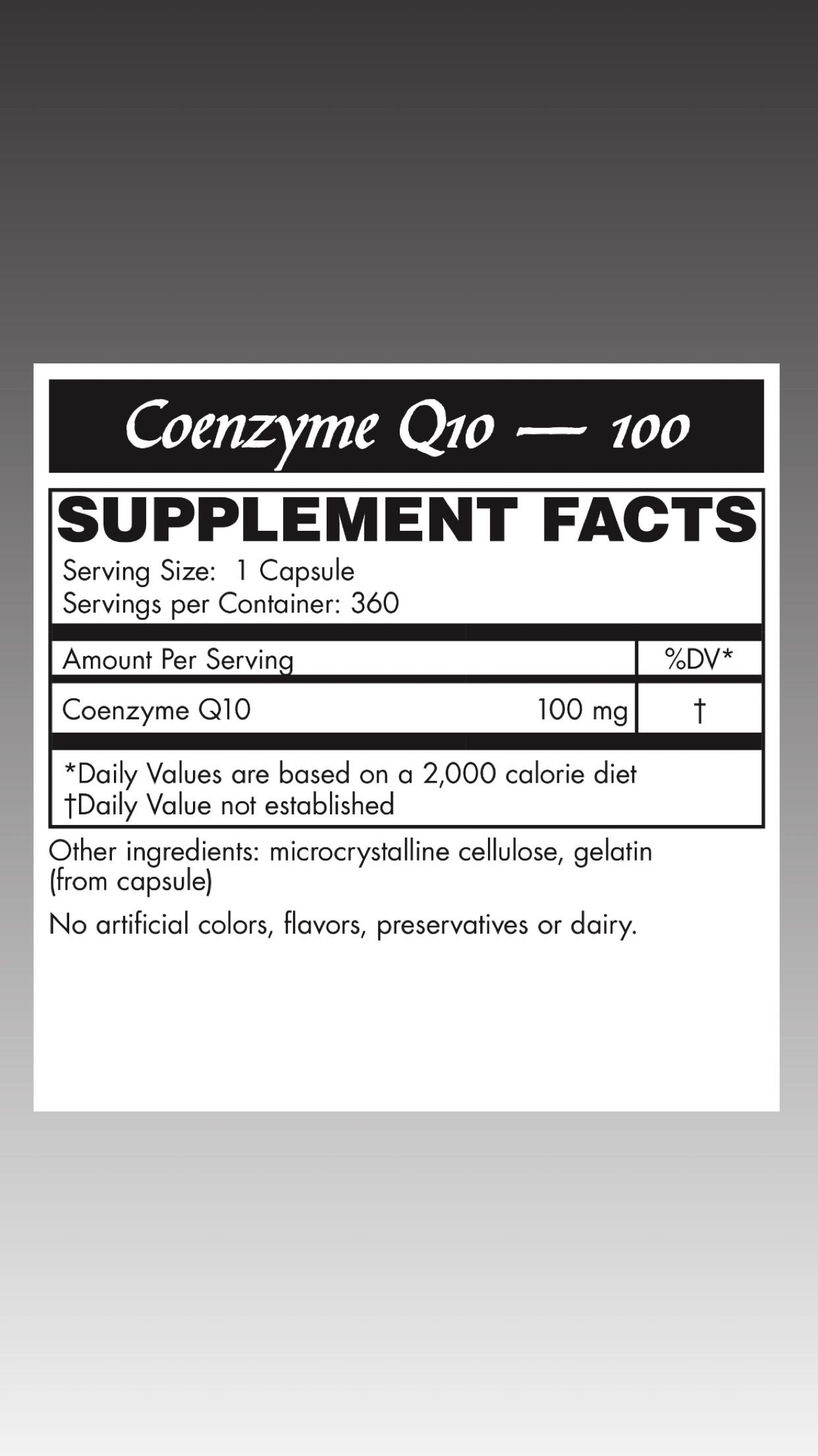 CoQ10 100mg 360 count