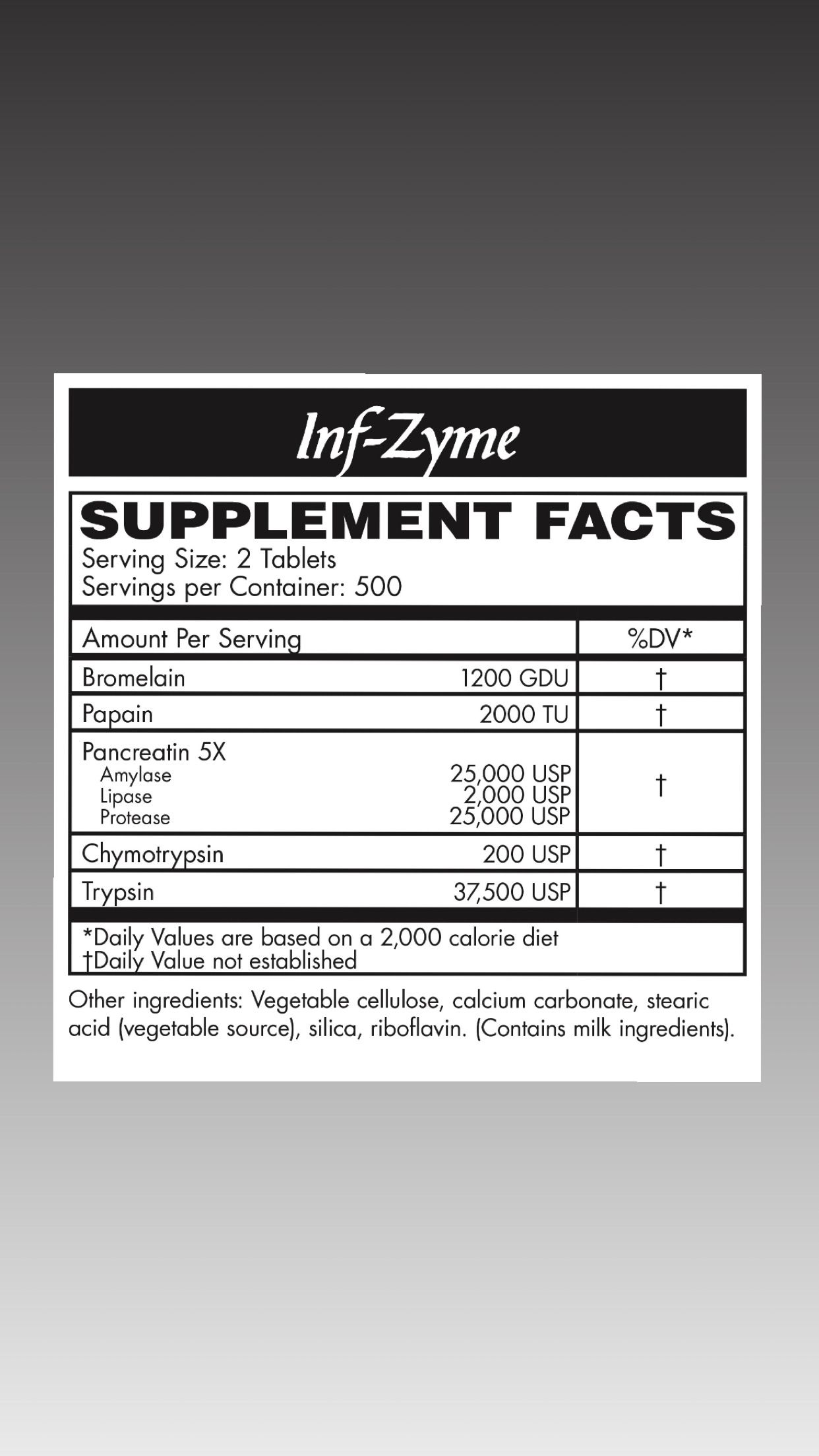 Inf-Zyme 1000 count tablets