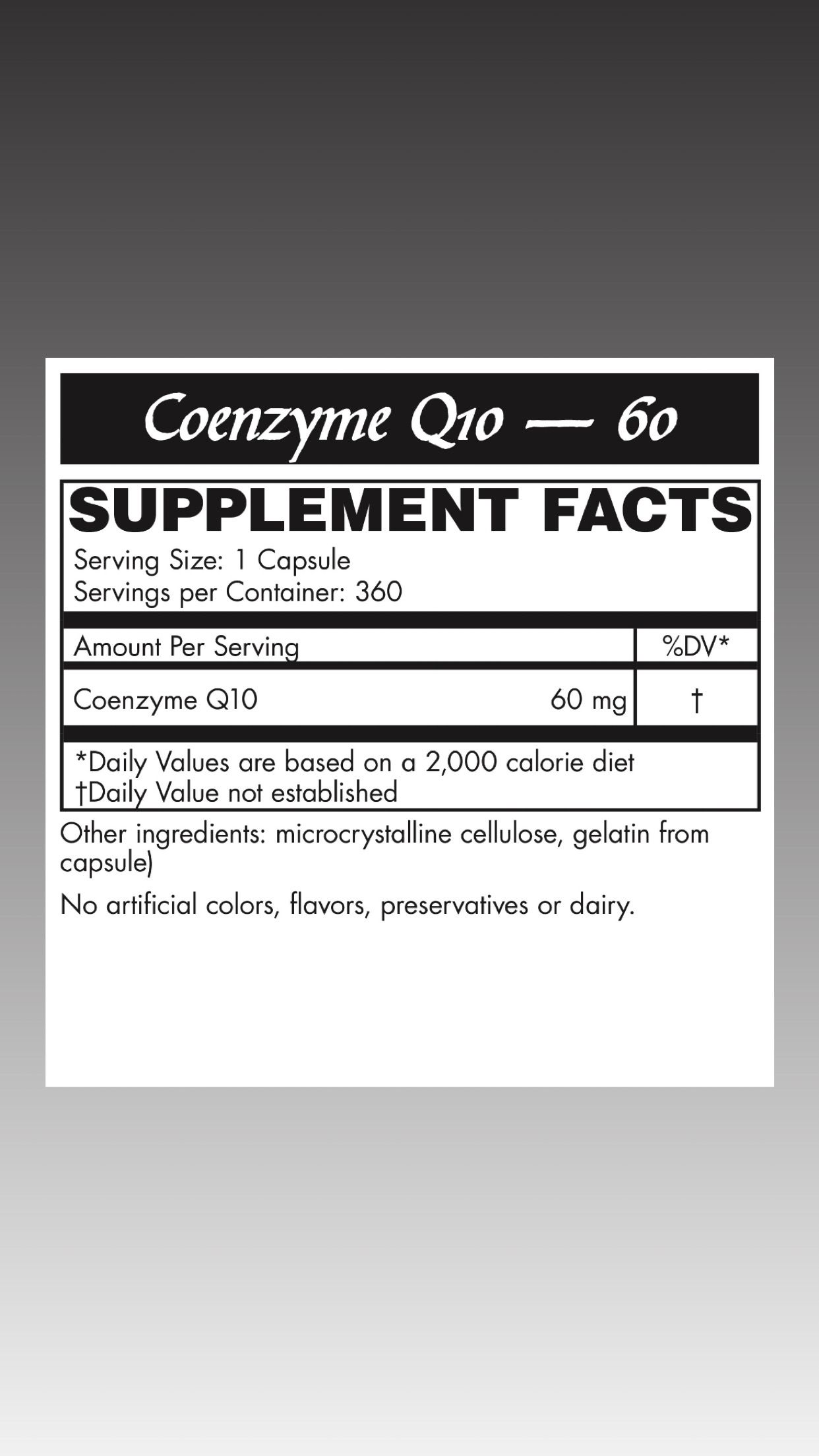 CoQ10 60mg 360 count