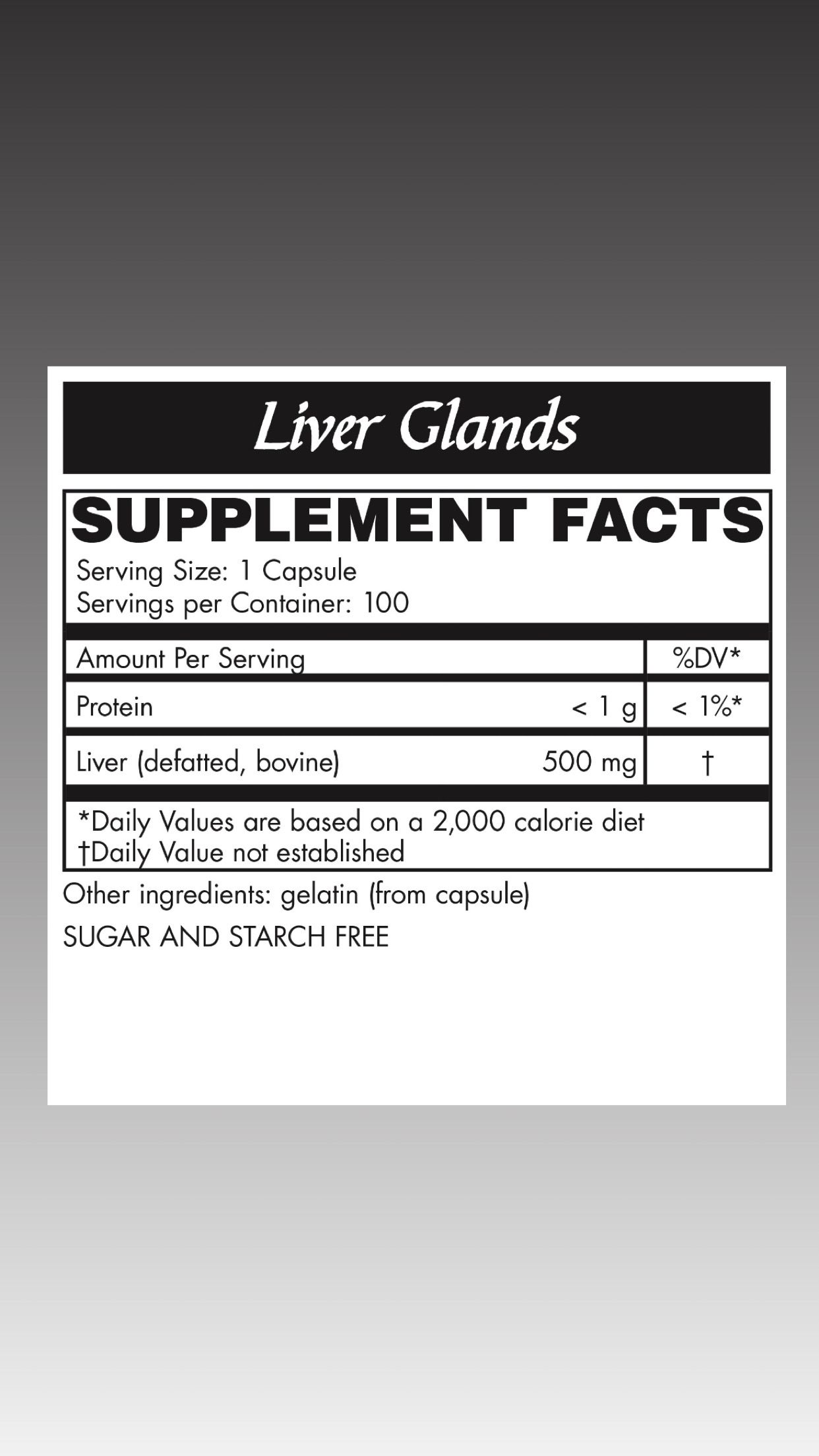 Liver Capsules 100 count