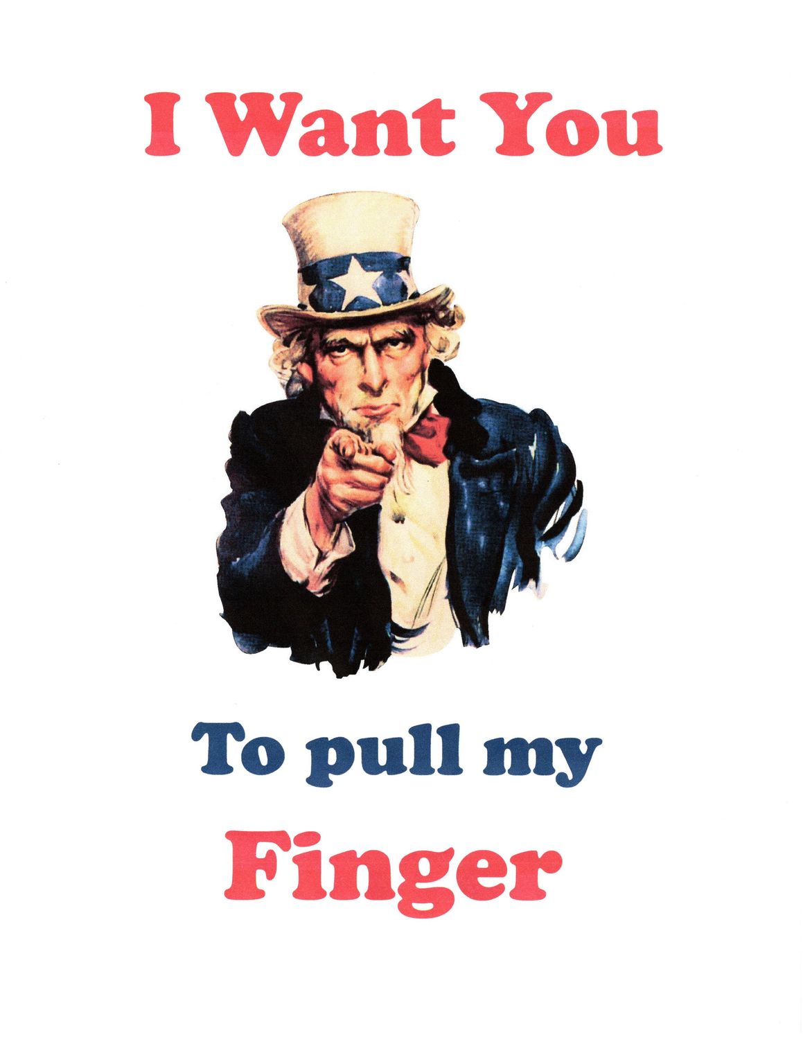 Patriotic Sublimation, Art work: Uncle Same Finger Joke
