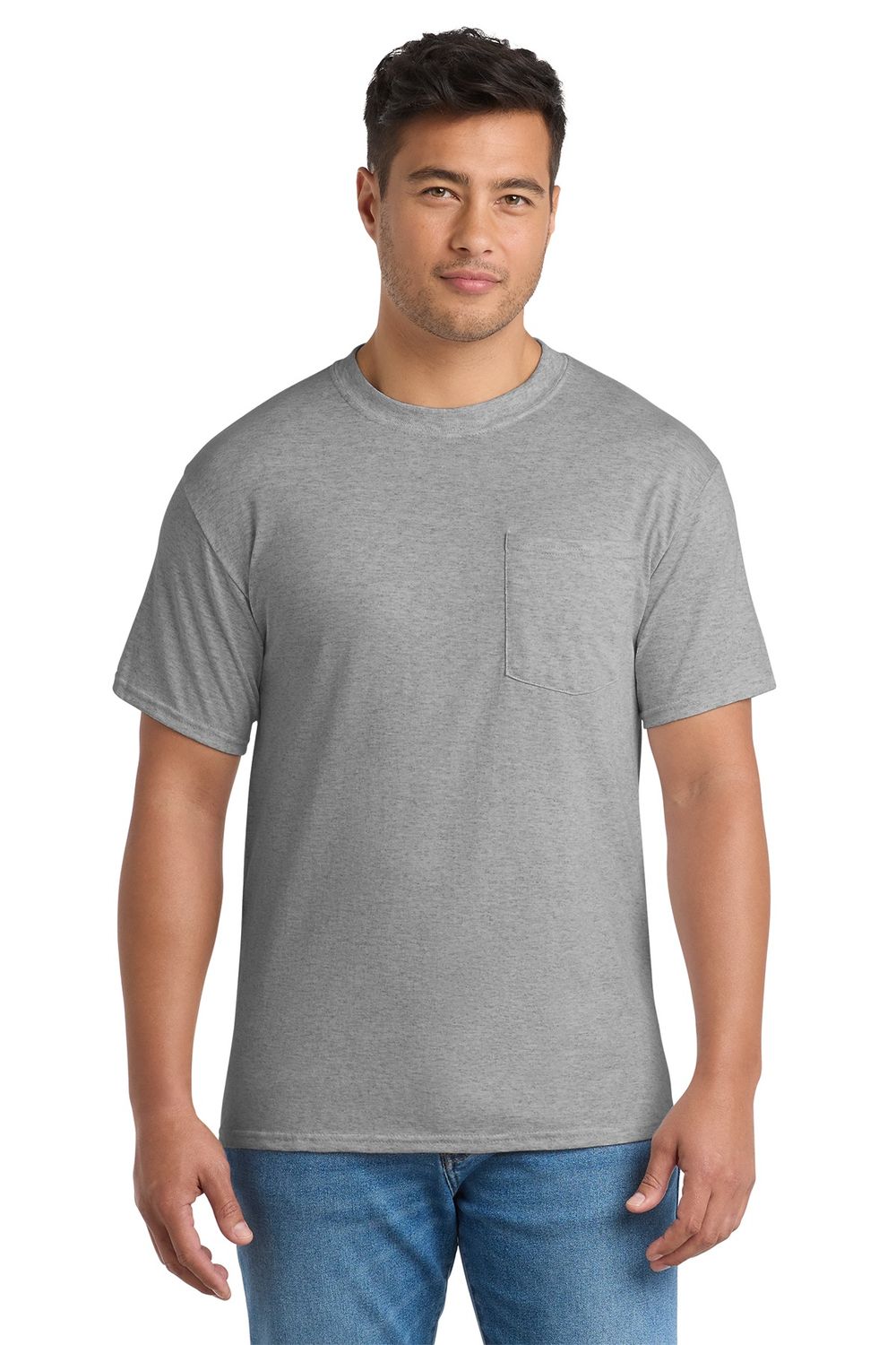 Core Blend Pocketed Tee, Size: Small, color: Athletic Heather
