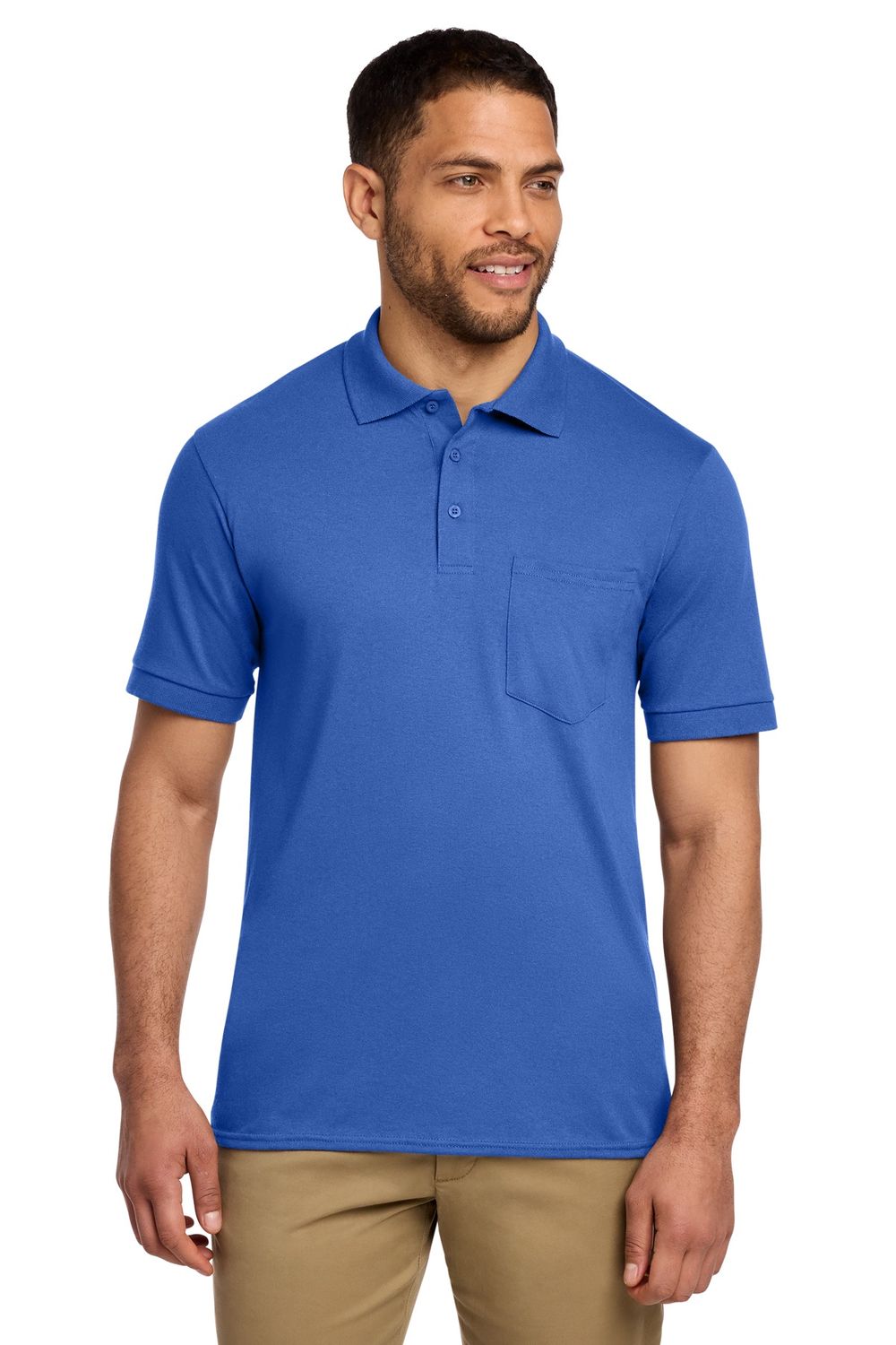 Core Blend Jersey Knit Pocket Polo