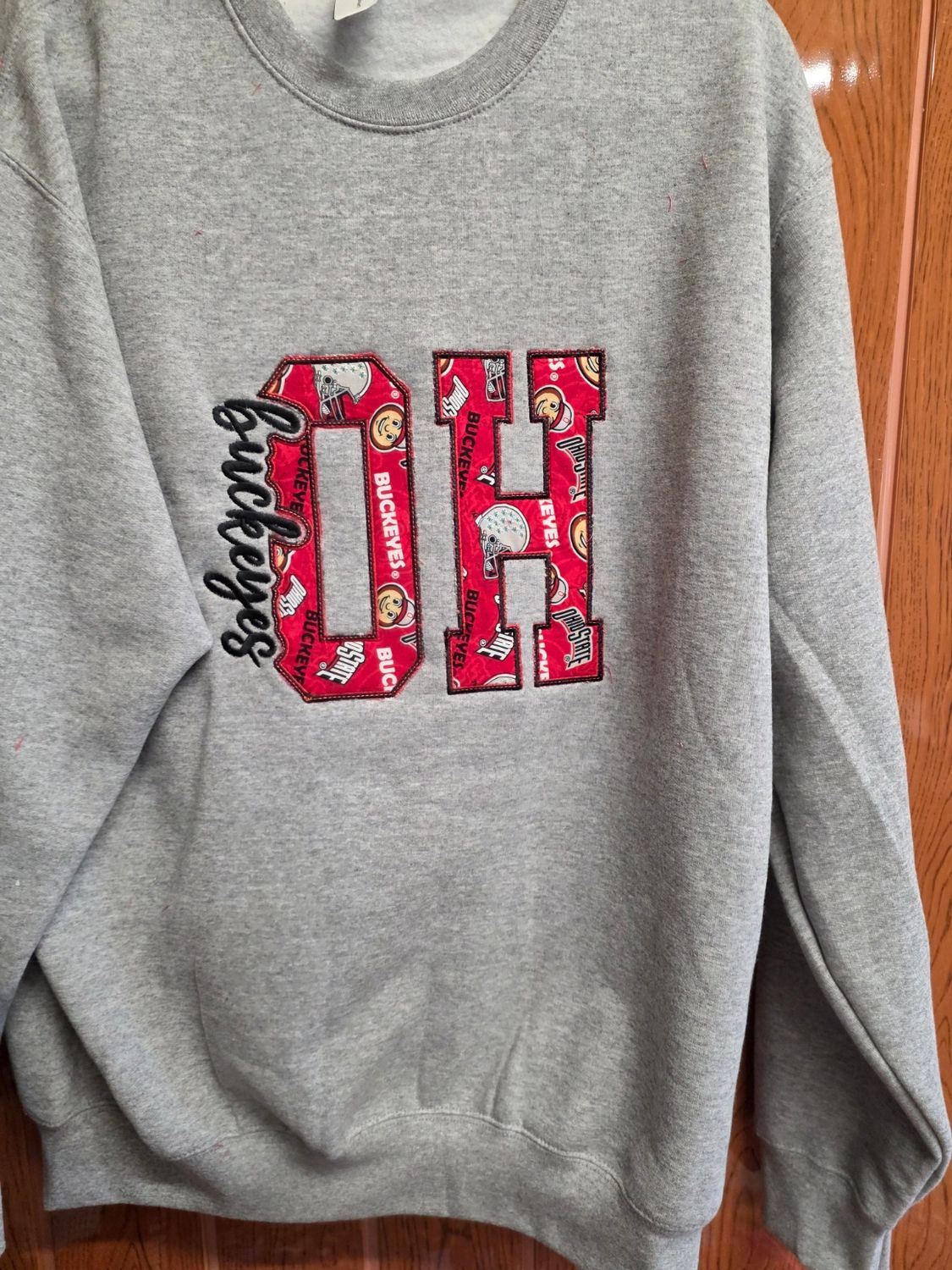 Core Fleece Crewneck Sweatshirt with OH - IO Embroidered on it