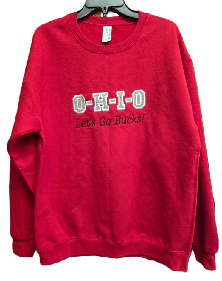 Large Hammer Max Weight Crewneck Sweatshirt with Ohio State embroidered on it.