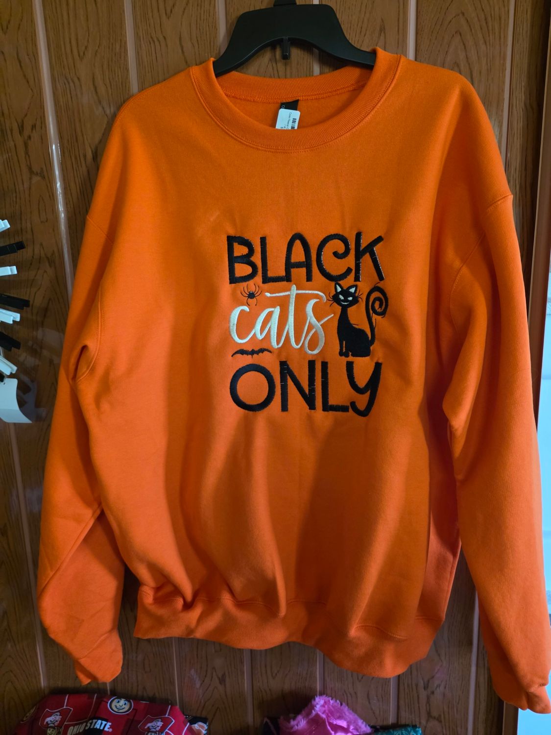 Core Fleece Crewneck Sweatshirt size XL with Black Cats Only Embroidered on it.