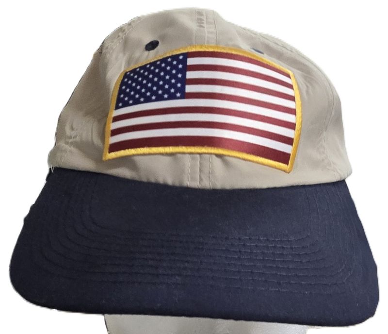 6 Panel Low Profile Baseball Cap with USA Flag