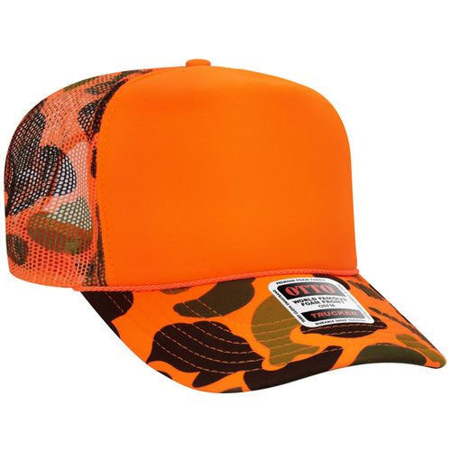 5 Panel High Crown Mesh Back Trucker Hat