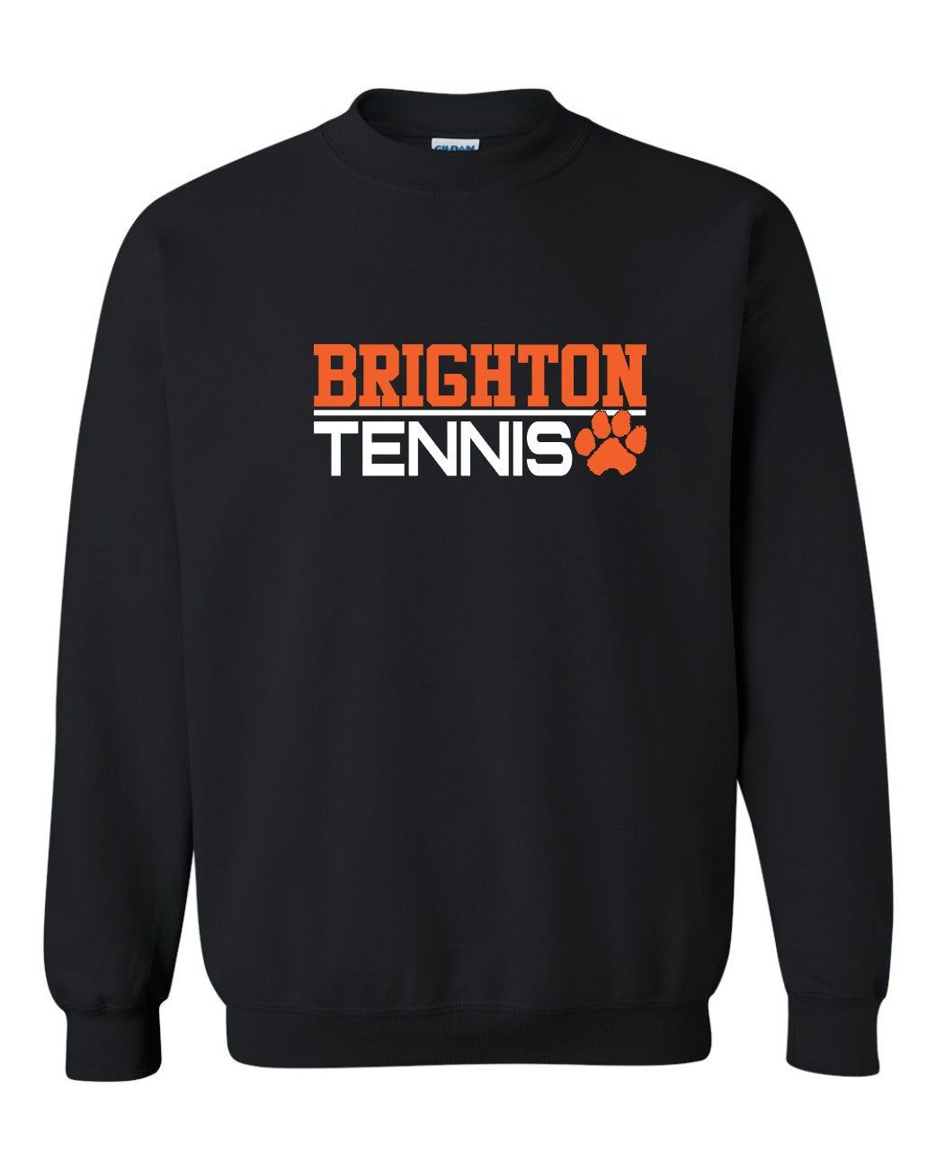 Brighton Tennis Crewneck BT6, Add a last name to the back?: No, Color: Black, Size: 2X-Large