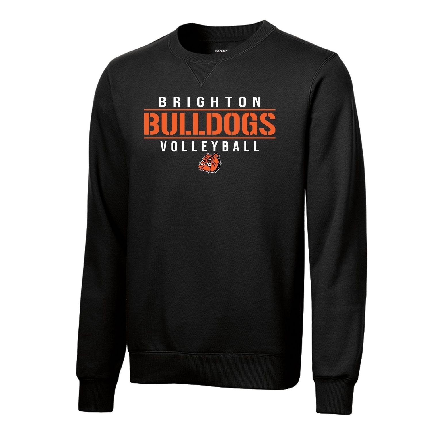 Brighton Volleyball BV04 Premium Crewneck, Add Last Name to the Back?: No, Color: Black, Size: 2X-Large