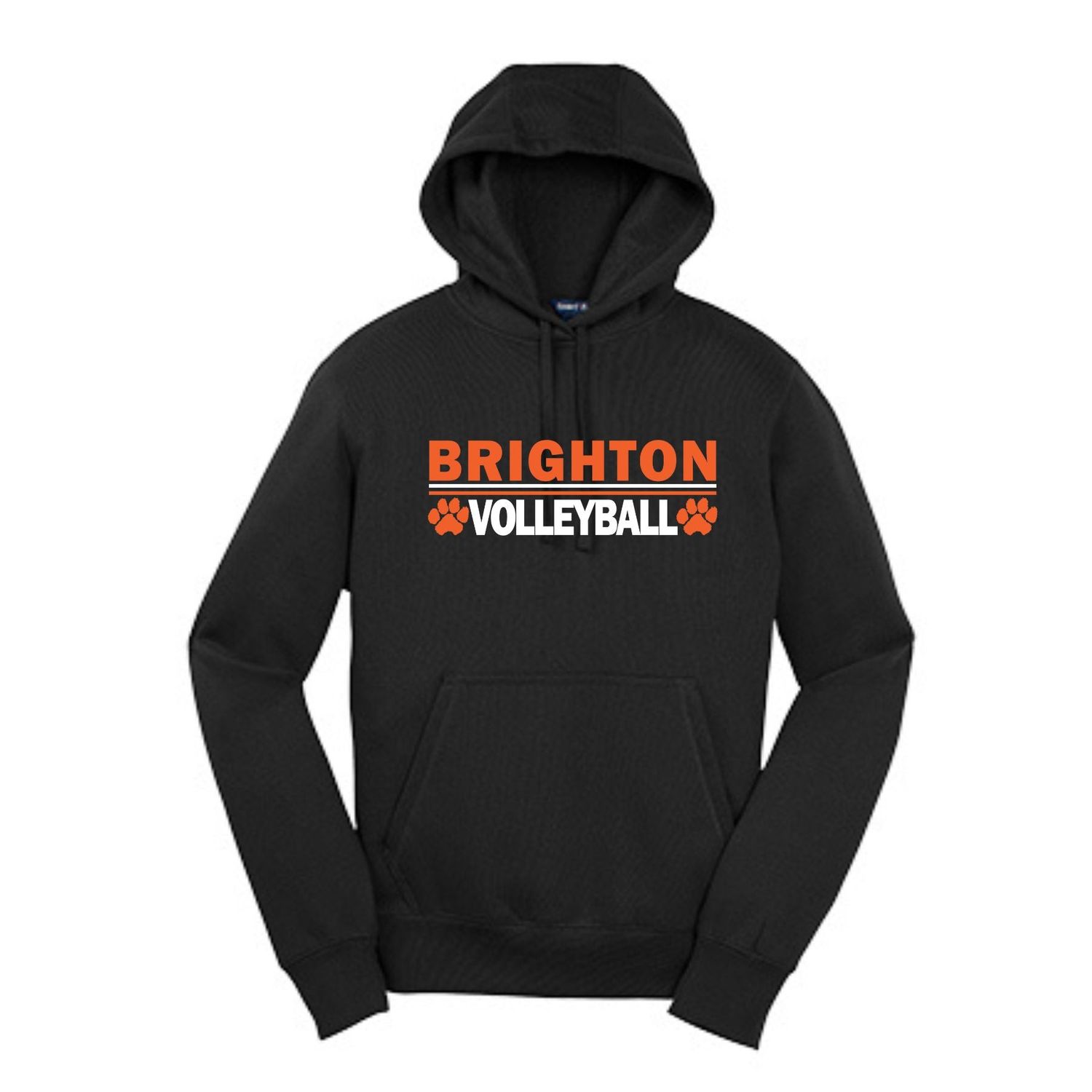 Brighton Volleyball Premium Hoodie - BV01, Add Name to Back?: No, Color: Black, Size: Adult 2X-Large