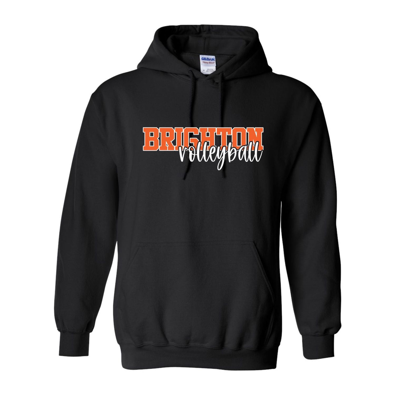 Brighton Volleyball Basic Hoodie BV2, Add Name to Back?: No, Color: Black, Size: Adult 2X-Large