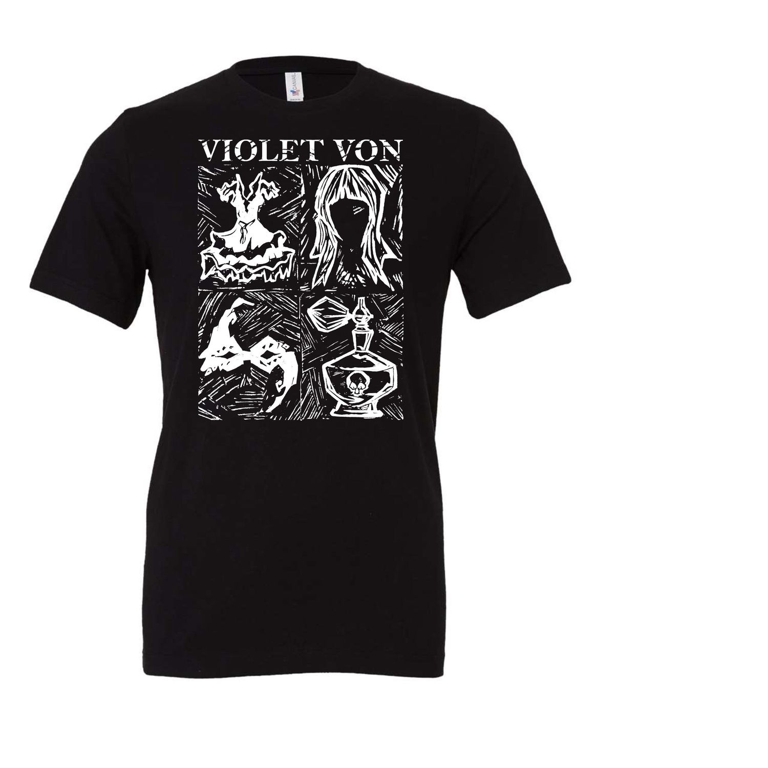 Violet Von White Quad Art Short Sleeve Tee
