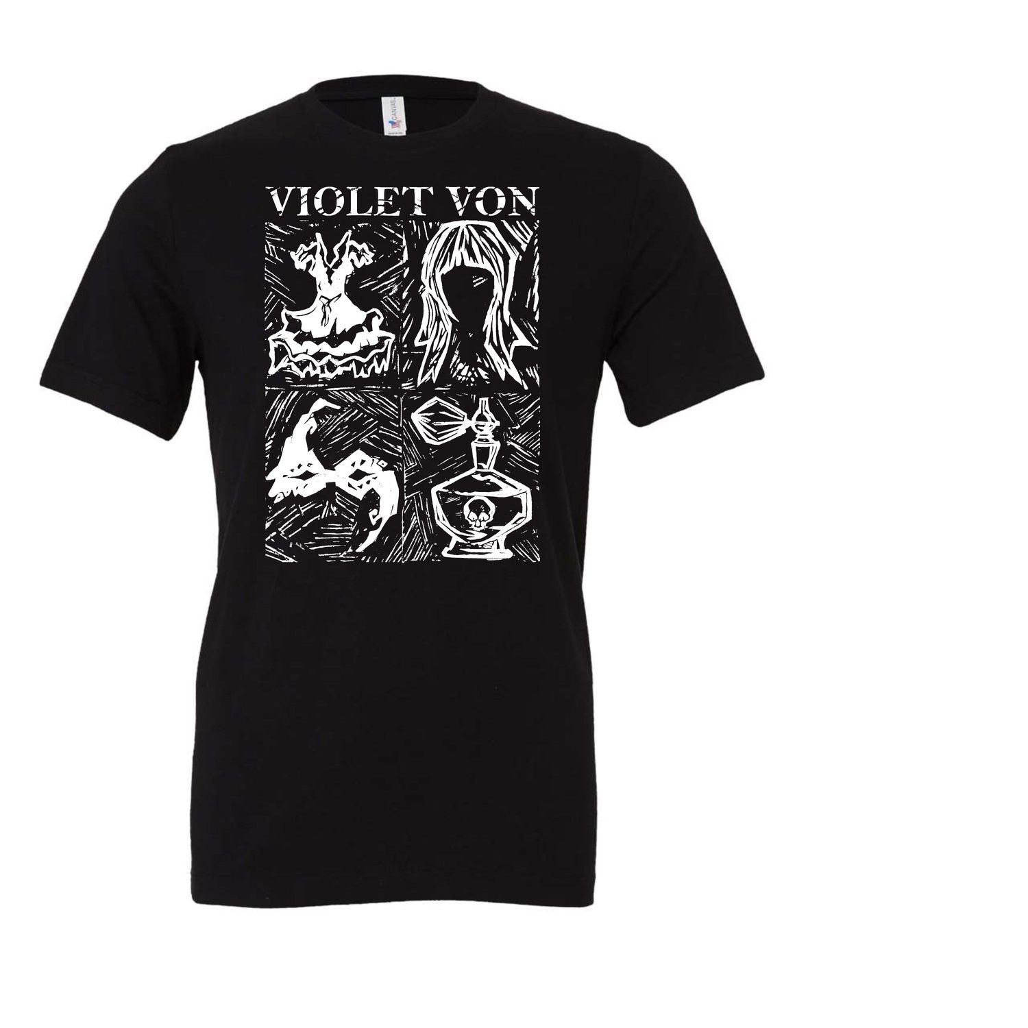 Violet Von White Quad Art Short Sleeve Tee, Size: 2xl