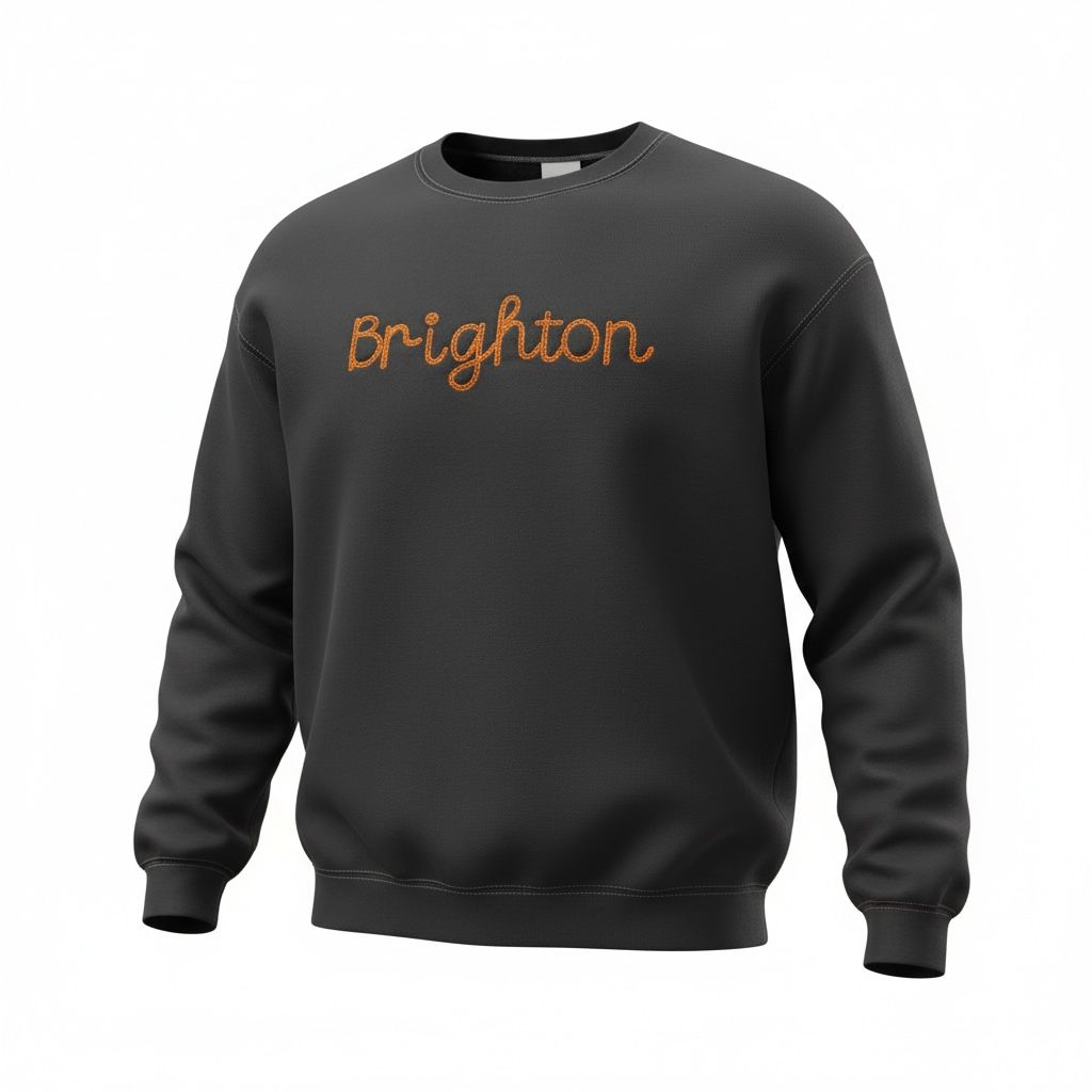 Brighton Chainstitch Embroidered Crewneck