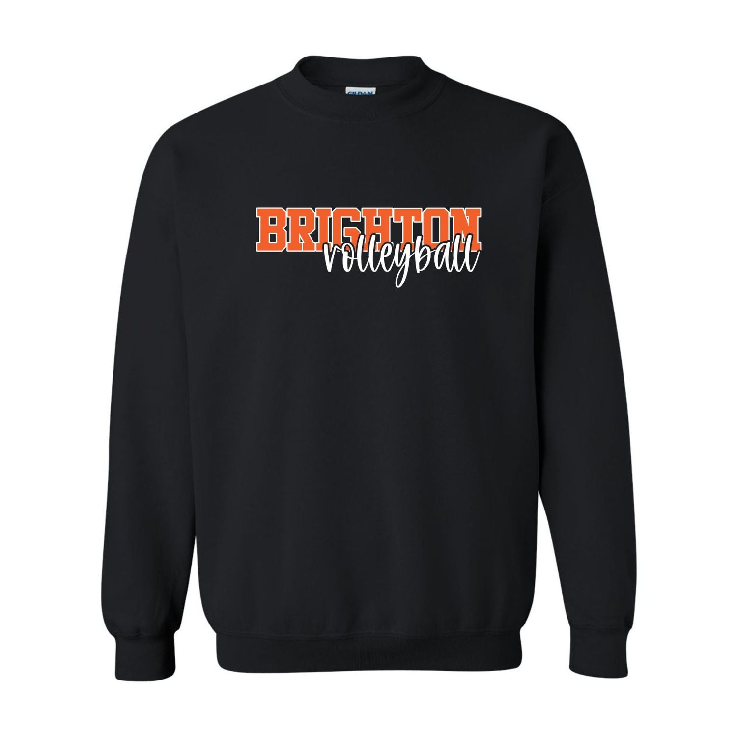 Brighton Volleyball Basic Crewneck - BV02, Add Name to Back?: No, Color: Black, Size: Adult 2X-Large