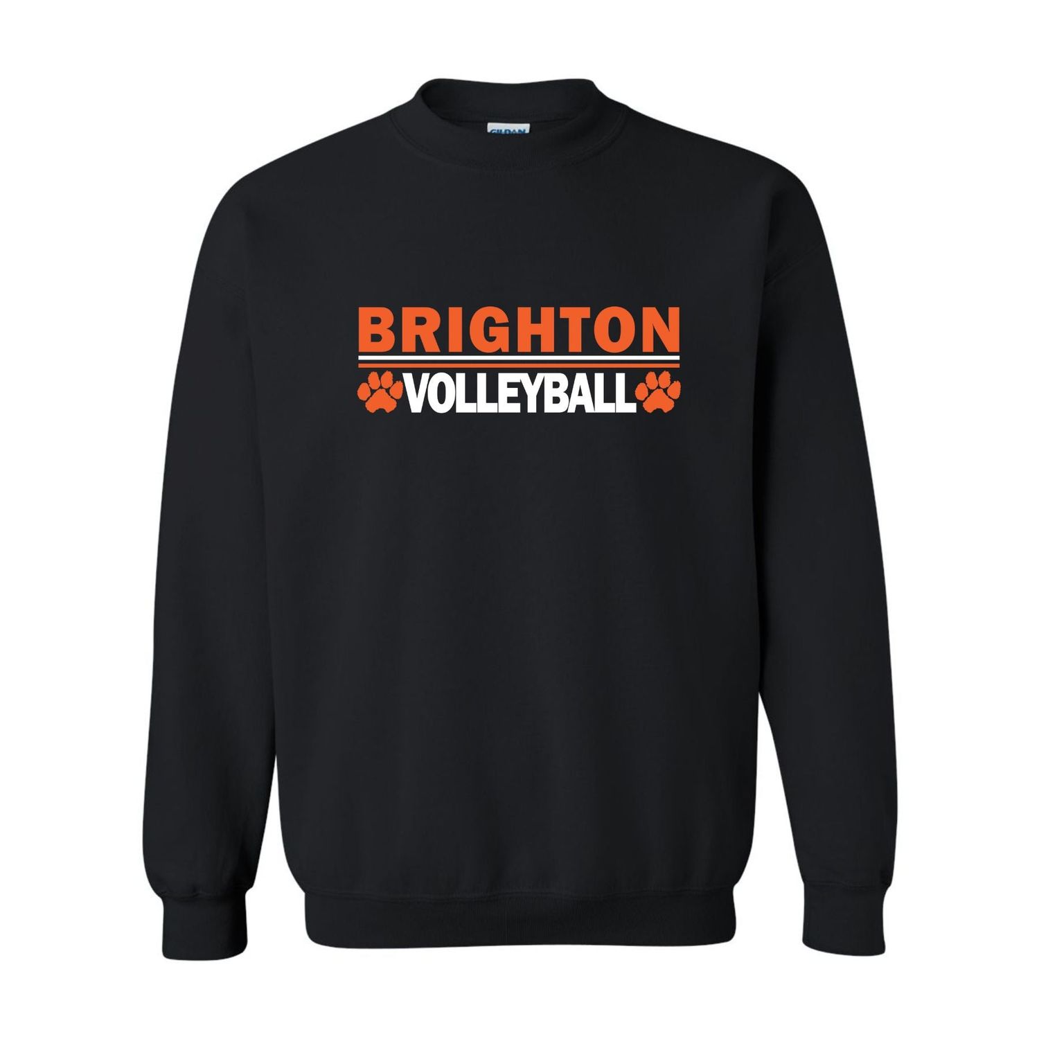 Brighton Volleyball Basic Crewneck BV1, Add Name to Back?: No, Color: Black, Size: Adult 2X-Large