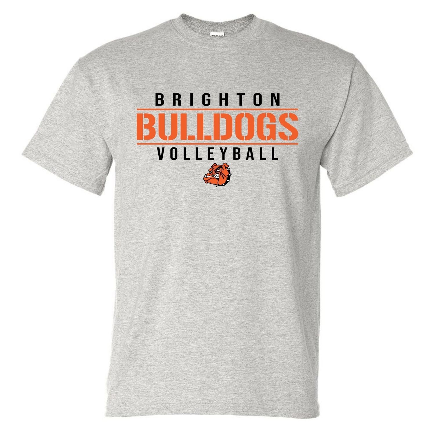 Brighton Volleyball BV04 Basic Short Sleeve Tee, Color: Ash, Size: 2X-Large