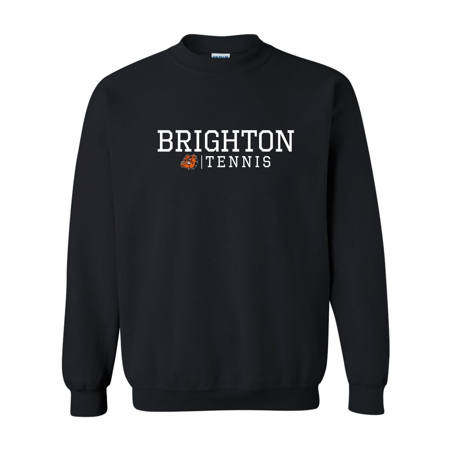 Brighton Tennis Basic Crewneck BT1, Add Name to Back?: No, Color: Black, Size: Adult 2X-Large