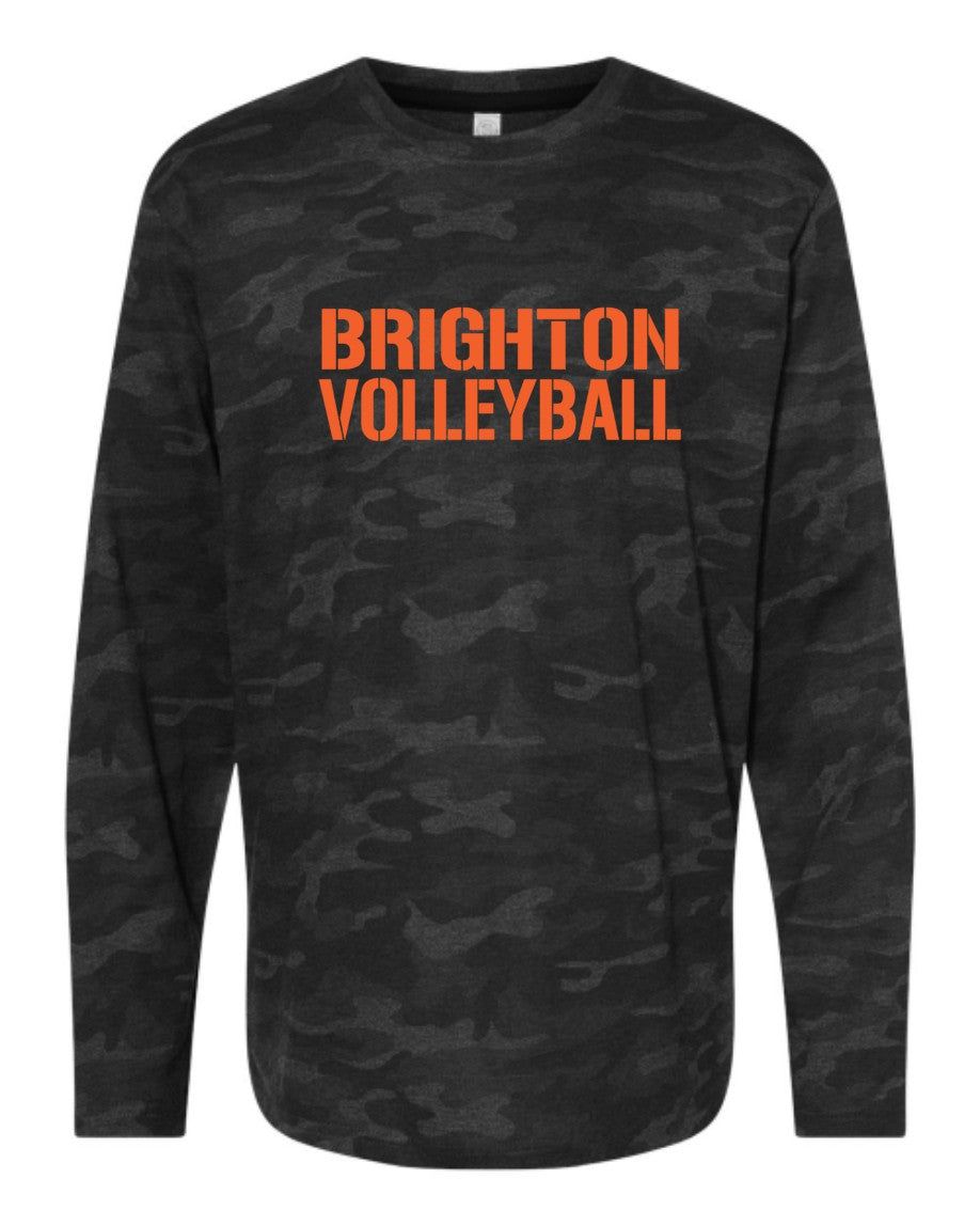 Black Camo Volleyball Long Sleeve, Size: 2X-Large
