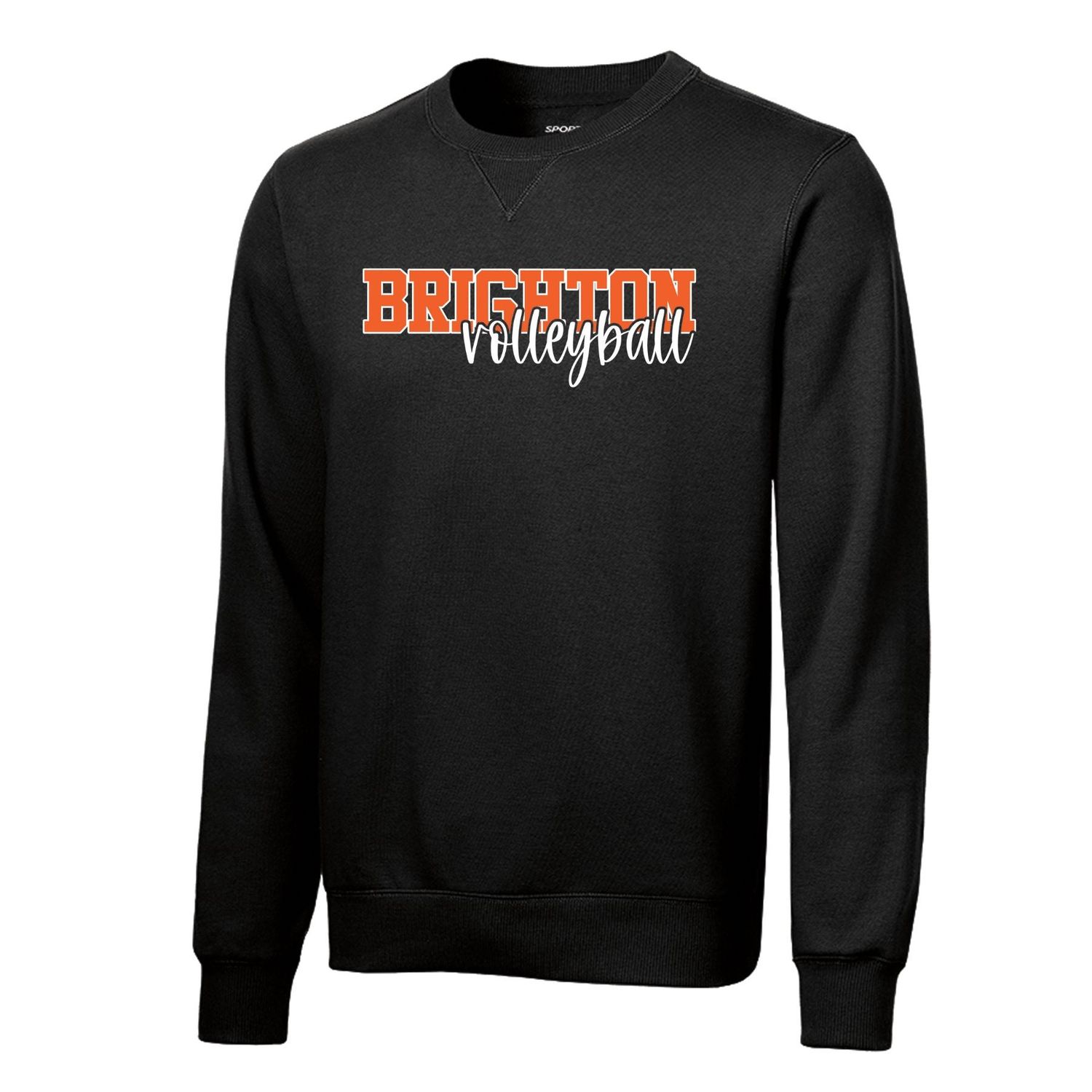 Brighton Volleyball Premium Crewneck BV2, Add Name to Back?: No, Color: Black, Size: Adult 2X-Large