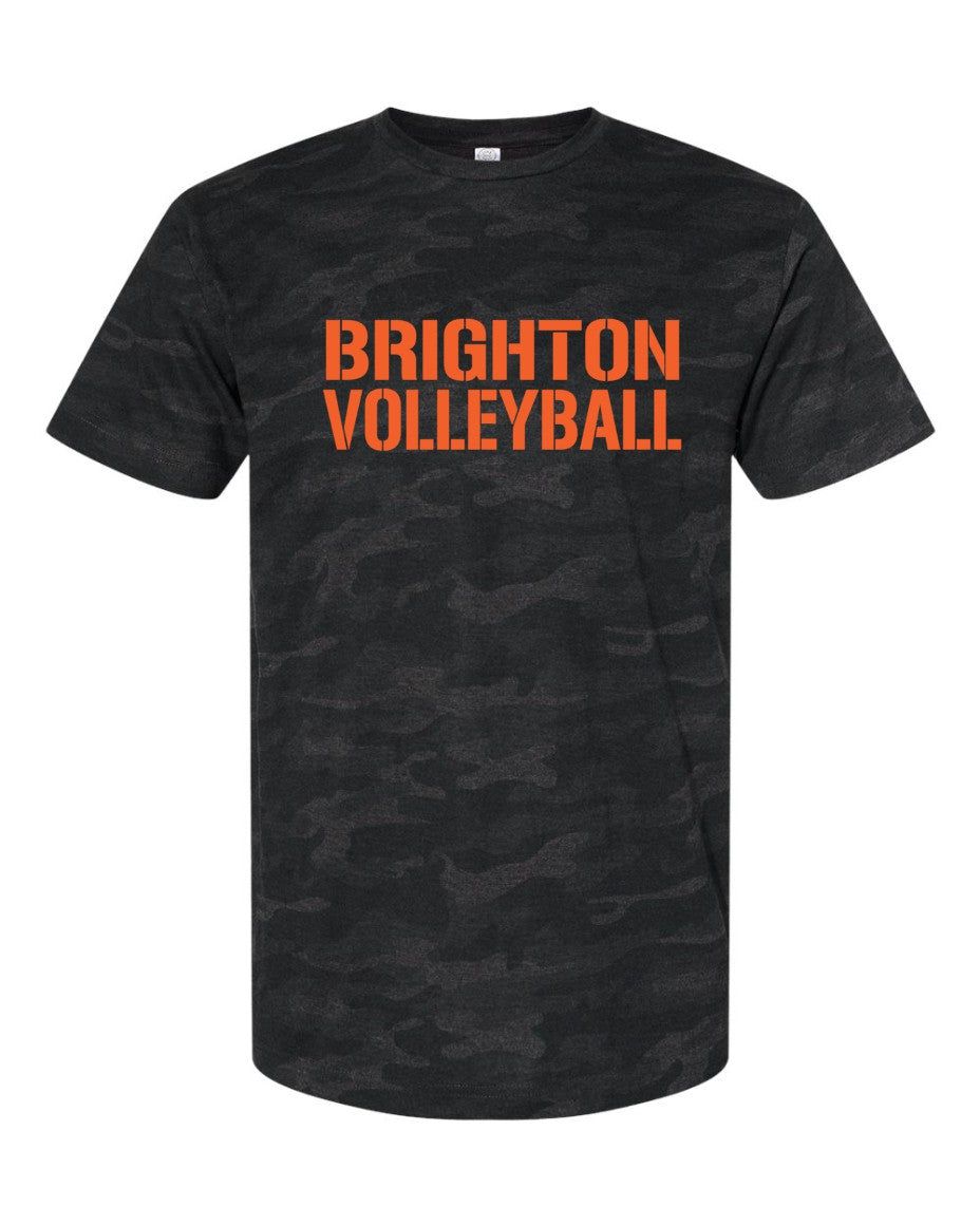 Black Camo Volleyball Short Sleeve, Size: 2X-Large