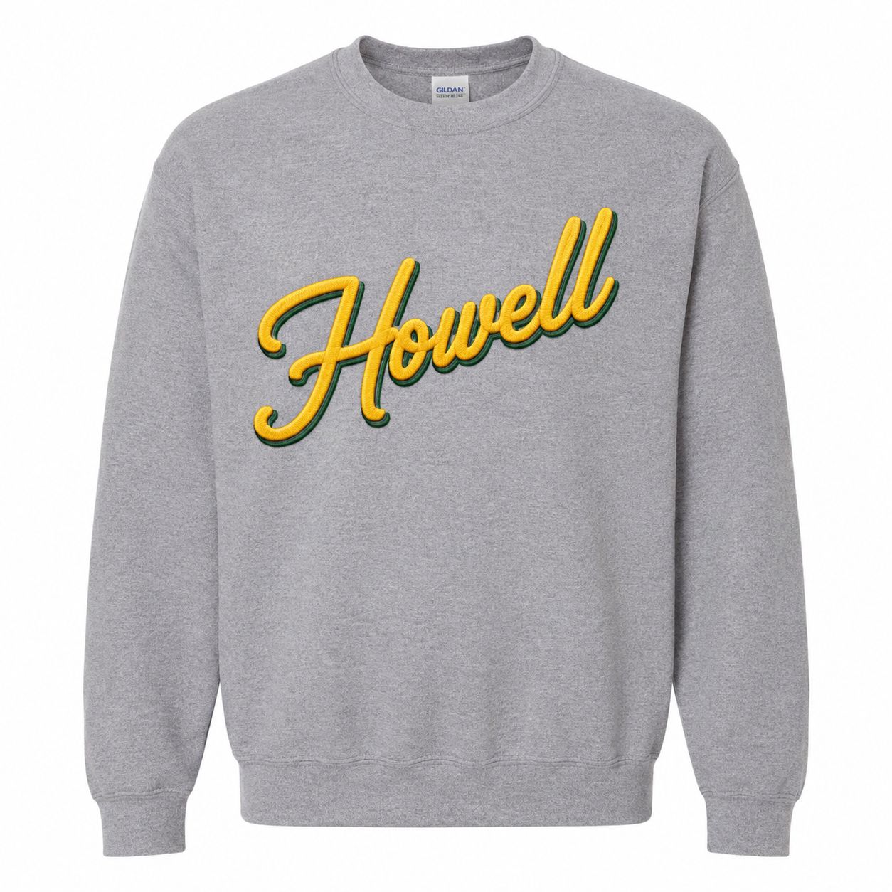 Howell Heritage Script Crewneck, Color: Sport Gray, Size: X-Small