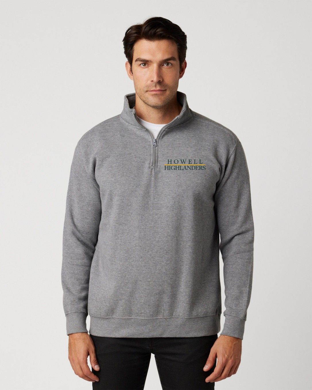 Hometown Collection Howell Essential Quarter Zip, Color: Gray, Size: X-Small