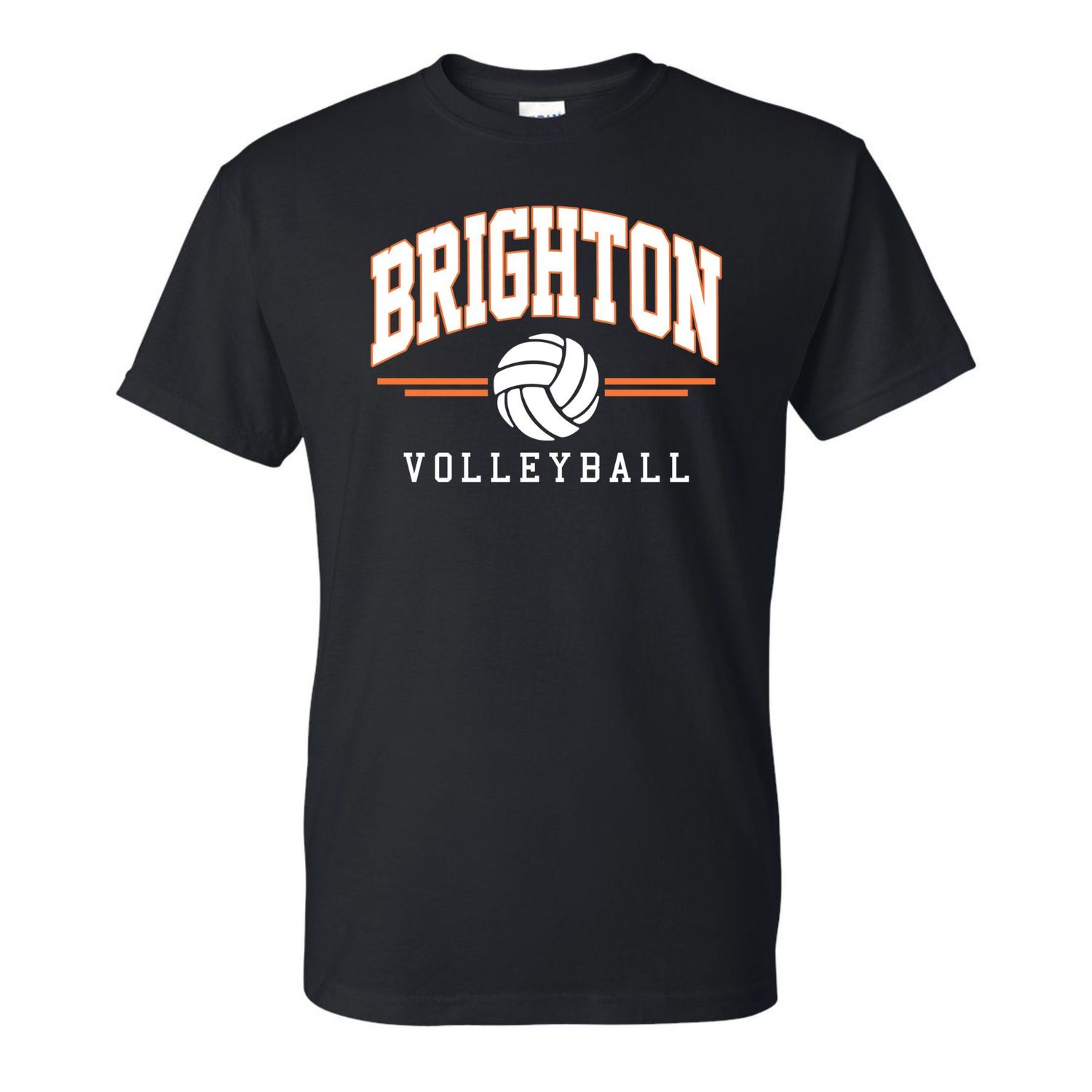 Brighton Volleyball Basic Tee BV06, Color: Black, Size: Youth Large