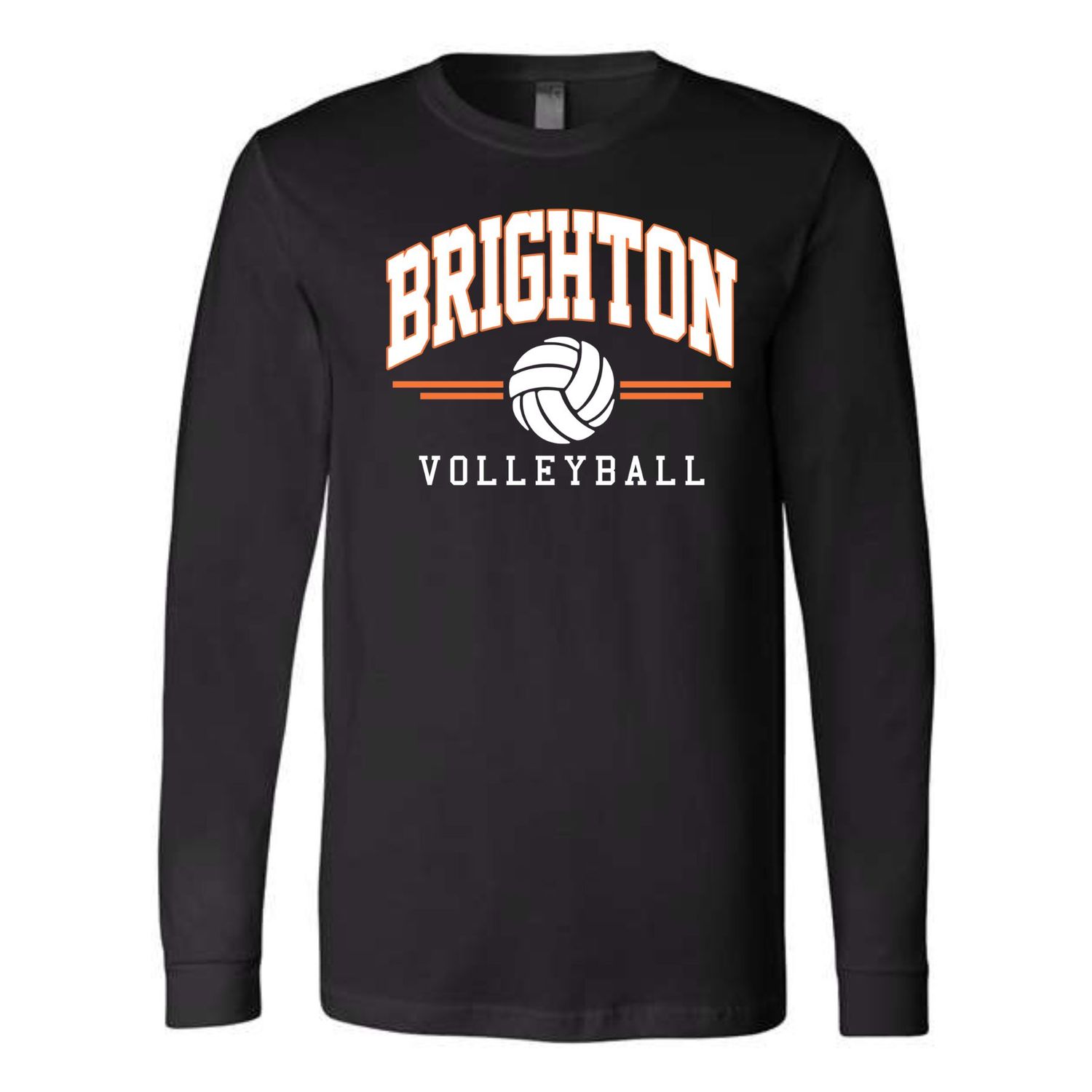 Brighton Volleyball Premium Long Sleeve Tee - BV06, Color: Black, Size: Small