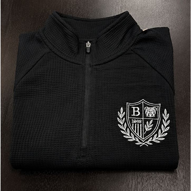 Brighton Legacy Quarter Zip, Color: Black, Size: X-Small