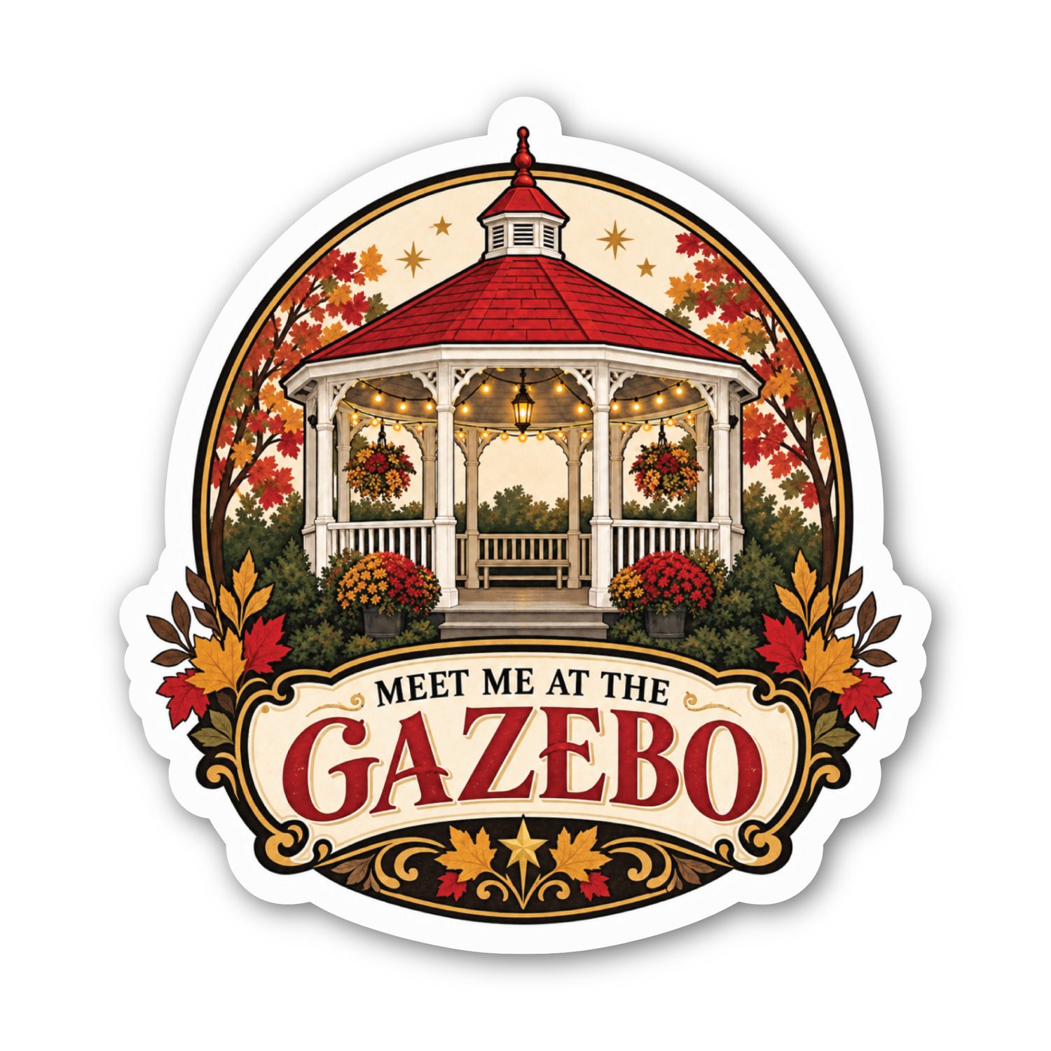 Meet Me at the Gazebo Sticker