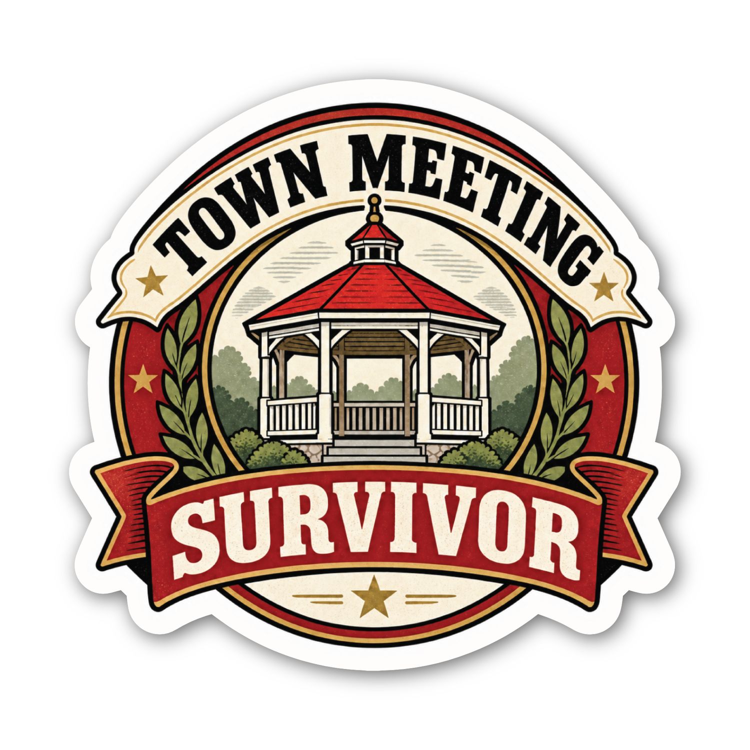 Town Meeting Survivor Sticker